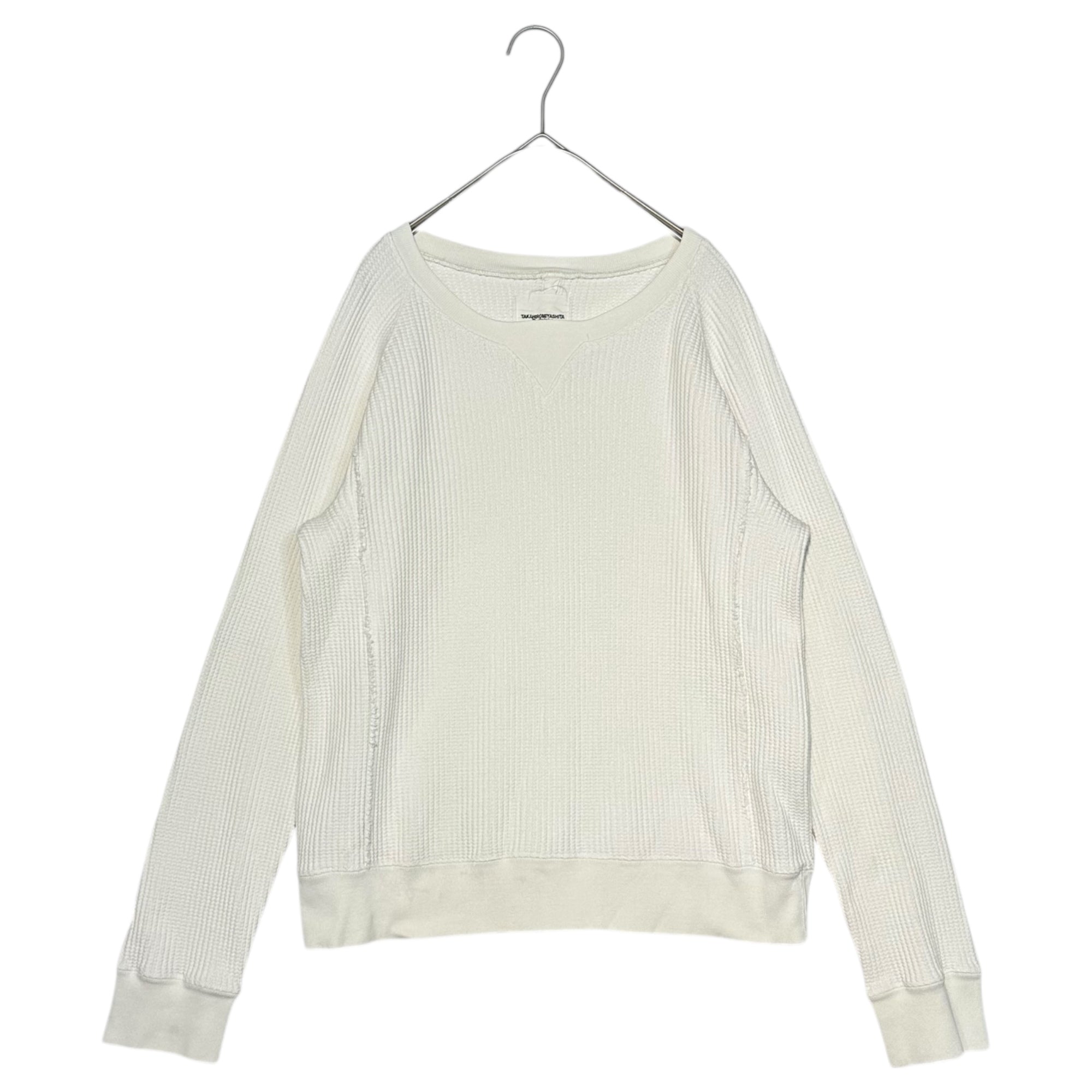 TAKAHIRO MIYASHITA The Soloist.(タカヒロミヤシタザソロイスト) Front V Thermal L/S Tee 前V サーマル 長袖 カットソー 0001bAW15 44 ホワイト