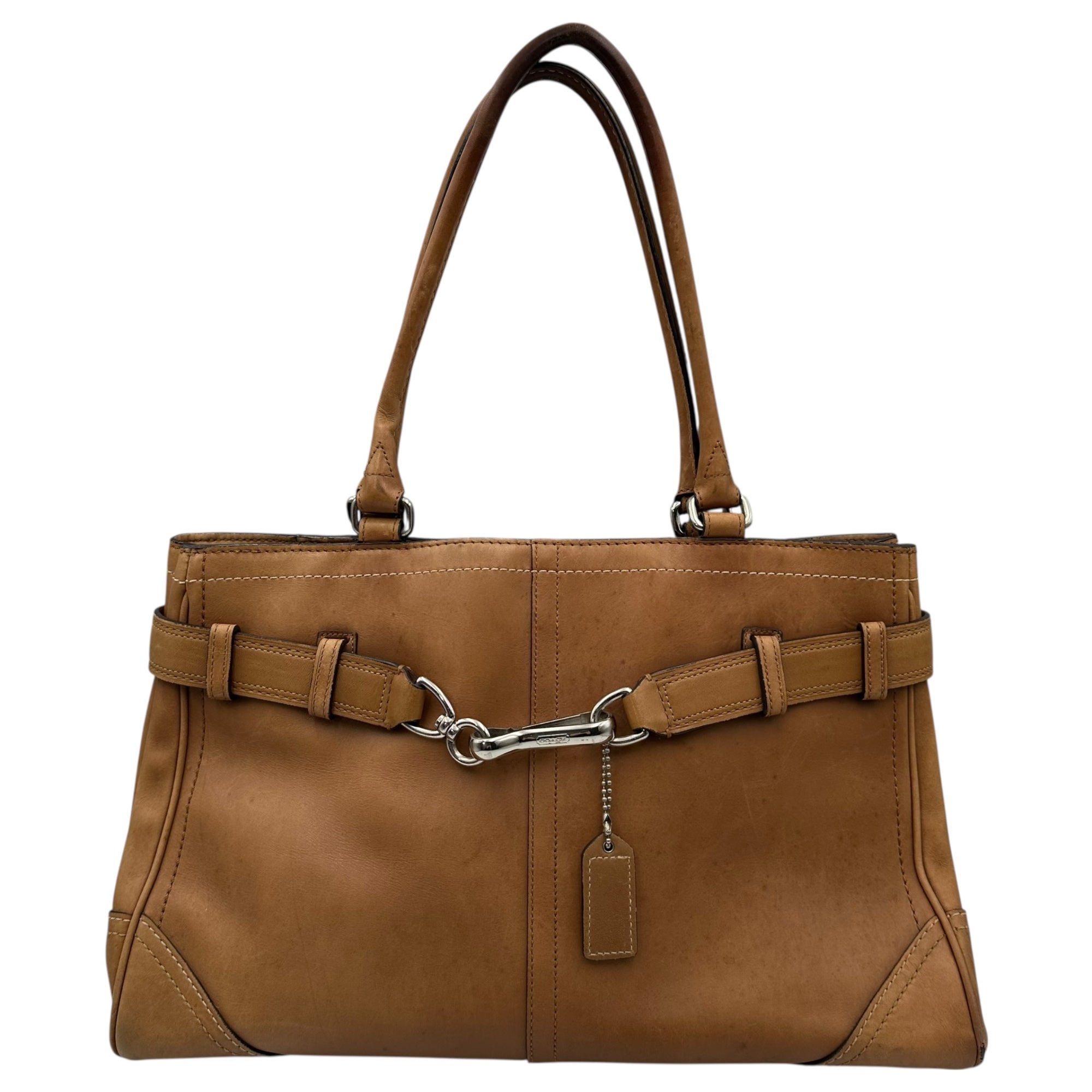 COACH(コーチ) All-Leather Handbag オールレザー ハンド バッグ F050