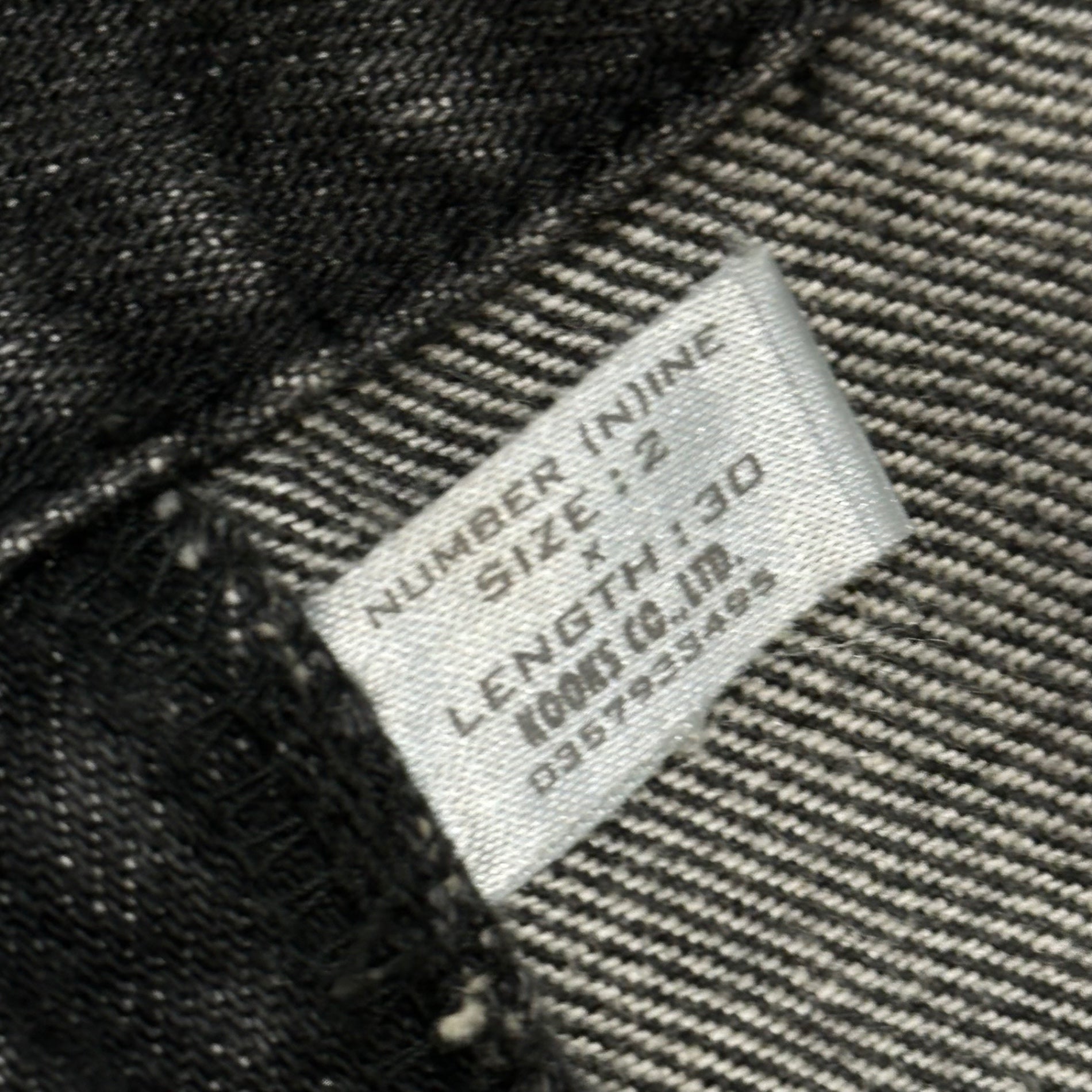 NUMBER (N)INE(ナンバーナイン) 2001AW "STANDARDS" GRANGE DENIM PANTS スタンダード期 グランジ デニム パンツ 2×30 ブラック 00's