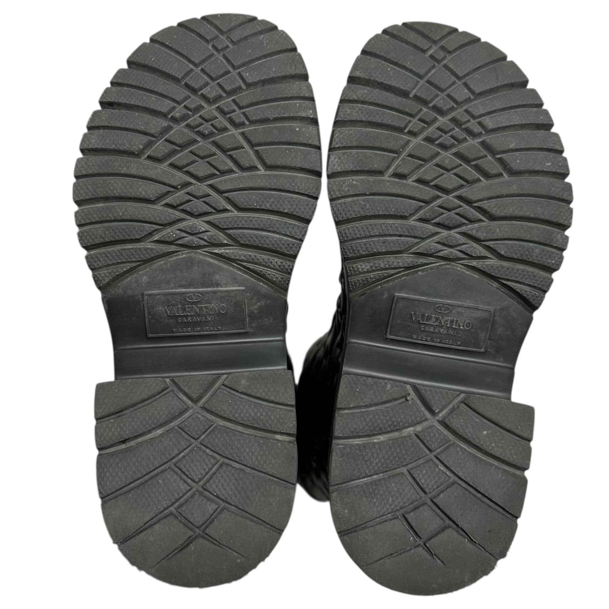 VALENTINO(ヴァレンティノ/ヴァレンチノ) Atelier 03 Sneaker 'Rose Edition - Black' アトリエ 03 ローズ ラバー ロング ブーツ WW0S0DC5 38(24cm程度) ブラック レイン 厚底