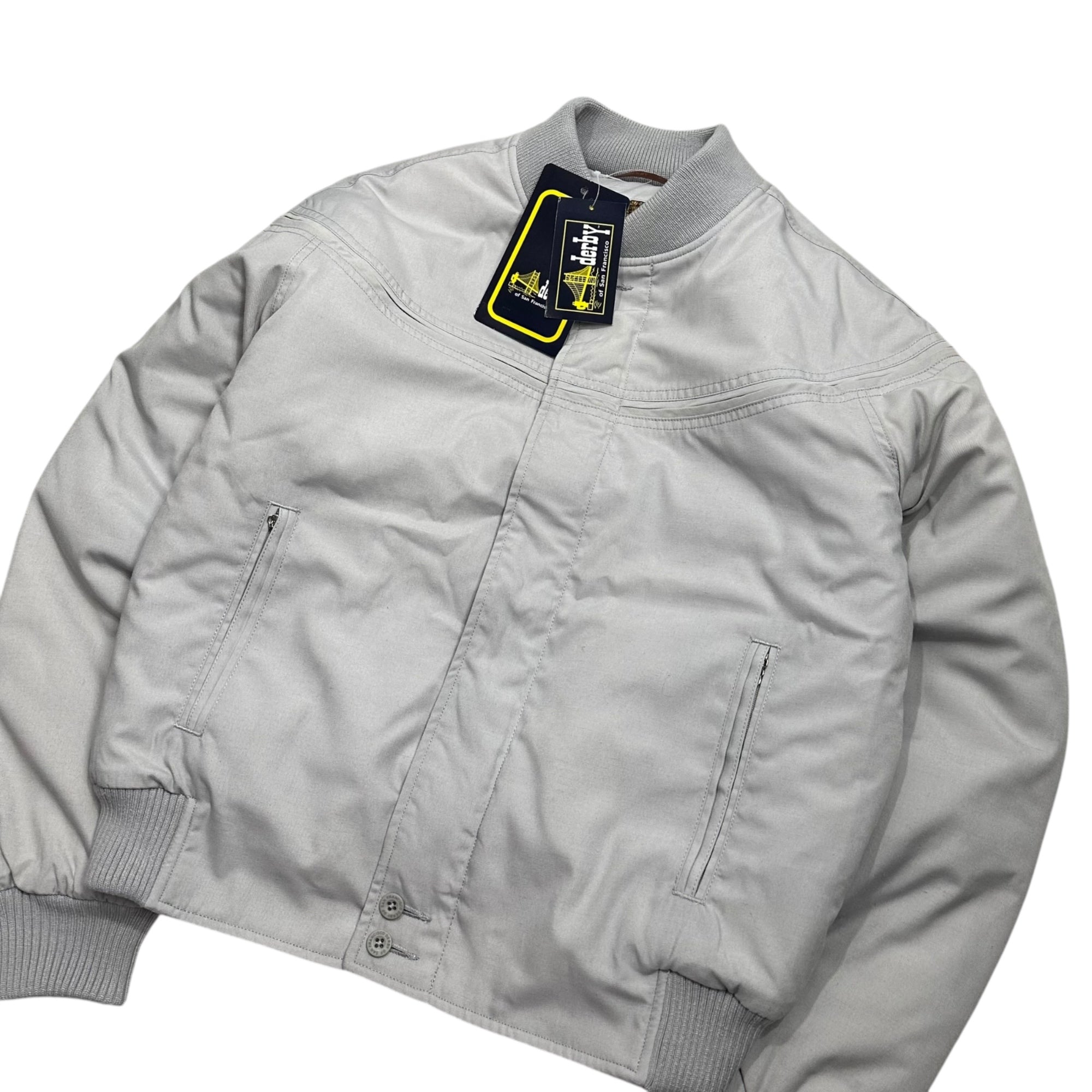 Derby Of San Francisco(ダービーオブサンフランシスコ) Derby jacket ダービー ジャケット STYLE 300 S ライトグレー ペイズリー ブルゾン 中綿