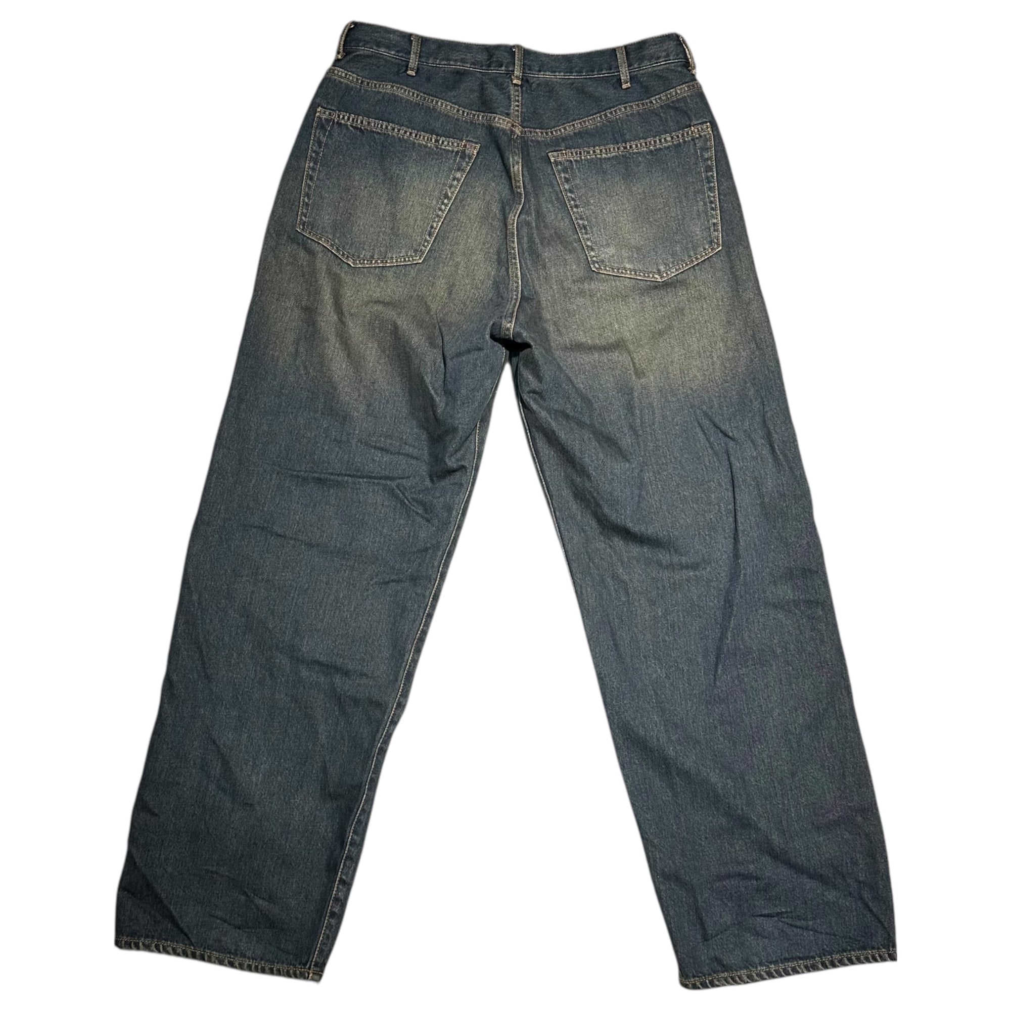 BEAMS(ビームス) Wide Straight Denim Pants ワイド ストレート デニム パンツ 11-21-0299-791 M フェードブラック