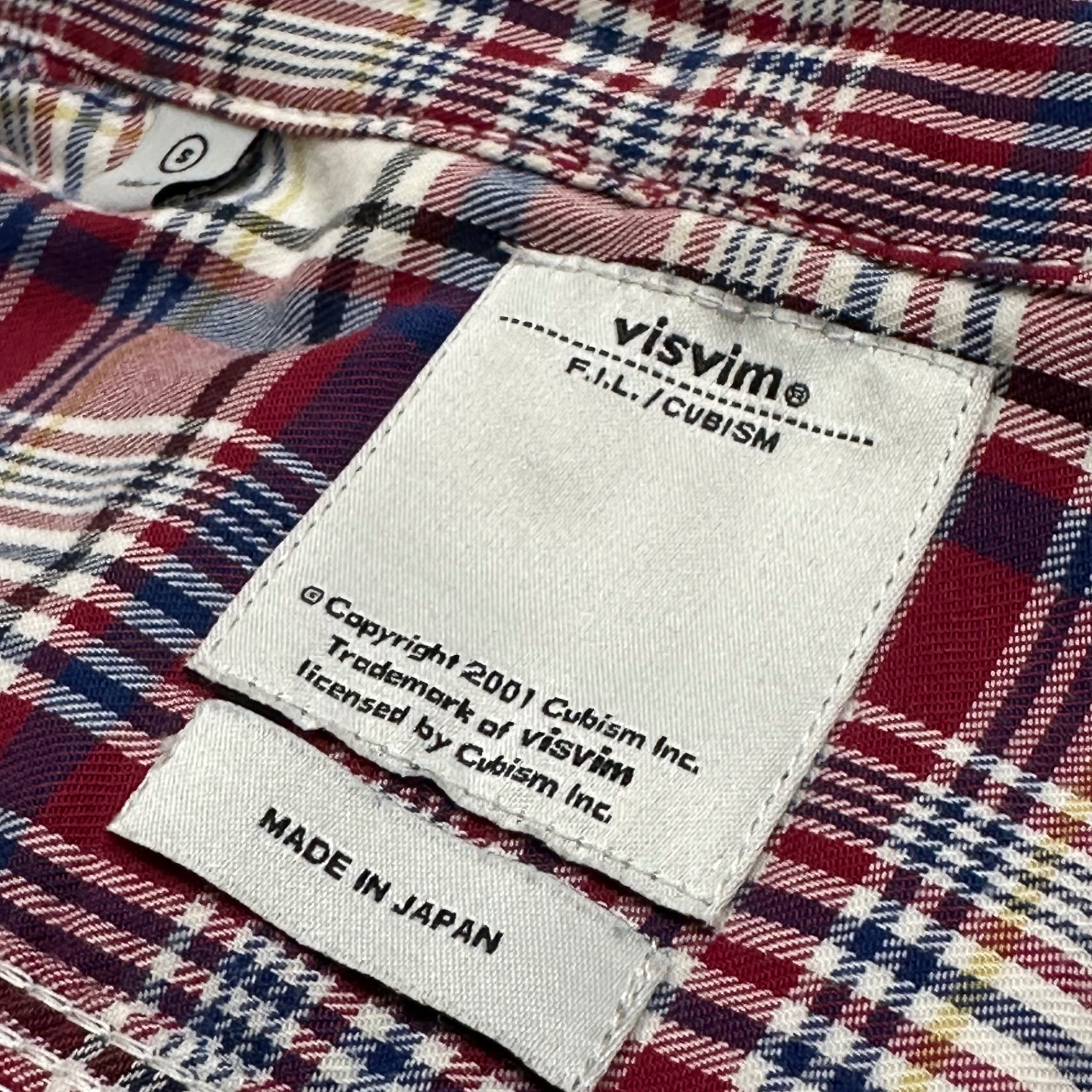 VISVIM(ビズビム/ヴィズヴィム) Plaid Button-Down Shirt チェック ボタン ダウン シャツ VS0001535 S レッド
