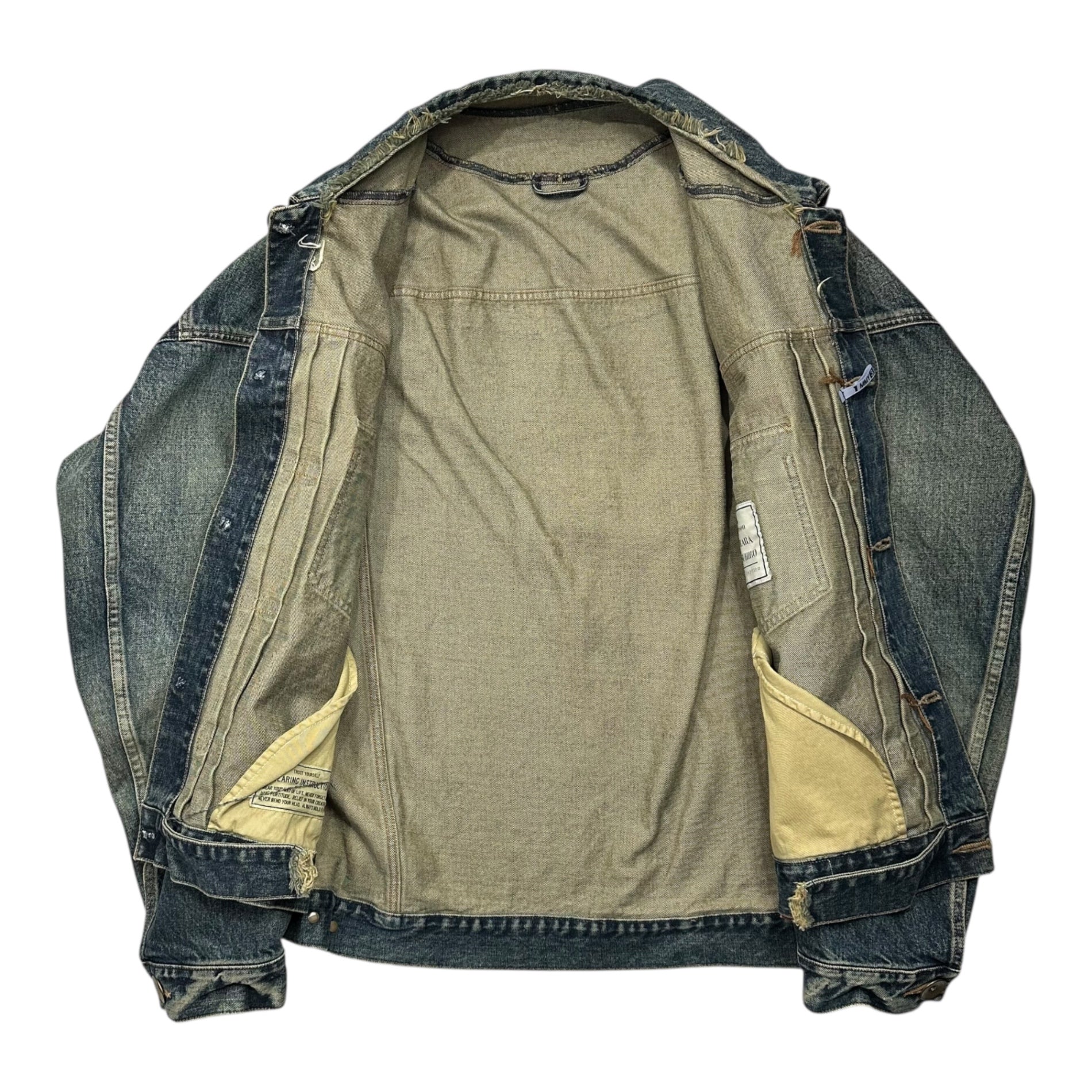 Maison MIHARA YASUHIRO(メゾンミハラヤスヒロ) 23SS Opened Facing Denim Jacket オープン フロント デニム ジャケット A10BL022 46(S) インディゴ