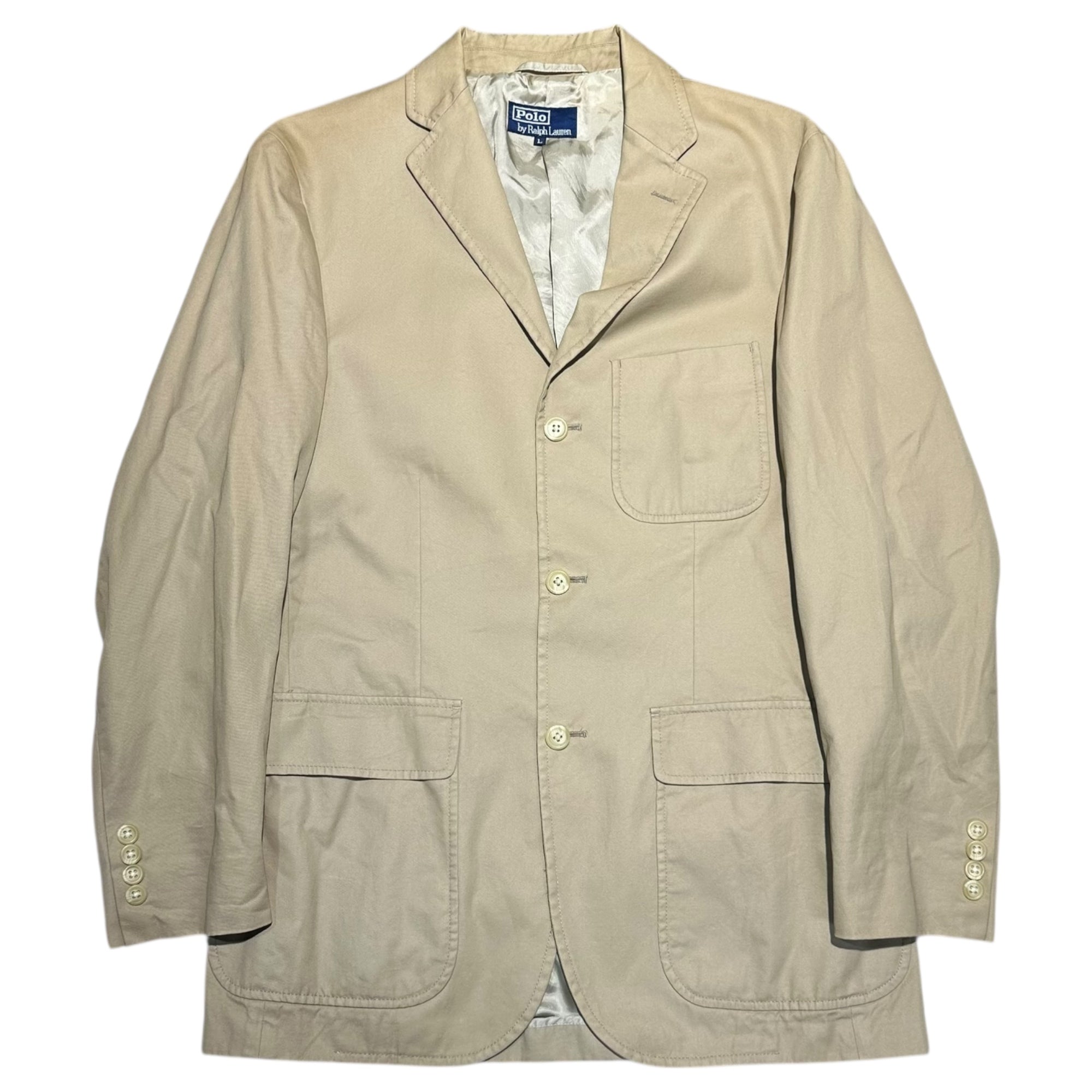 POLO RALPH LAUREN(ポロラルフローレン) Casual Tailored Jacket カジュアル テーラード ジャケット JK-RLGM-0103 L ベージュ