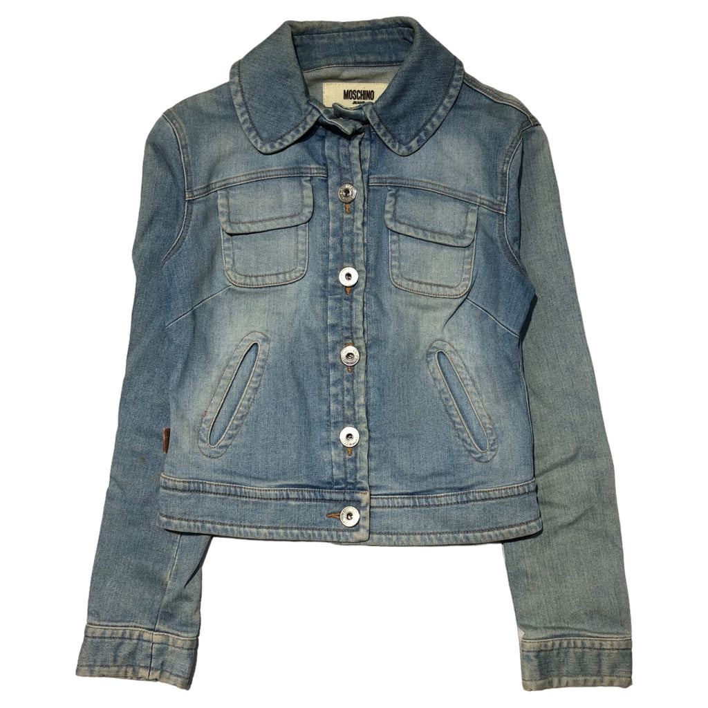 MOSCHINO JEANS ウールジャケット 紺 M てがる