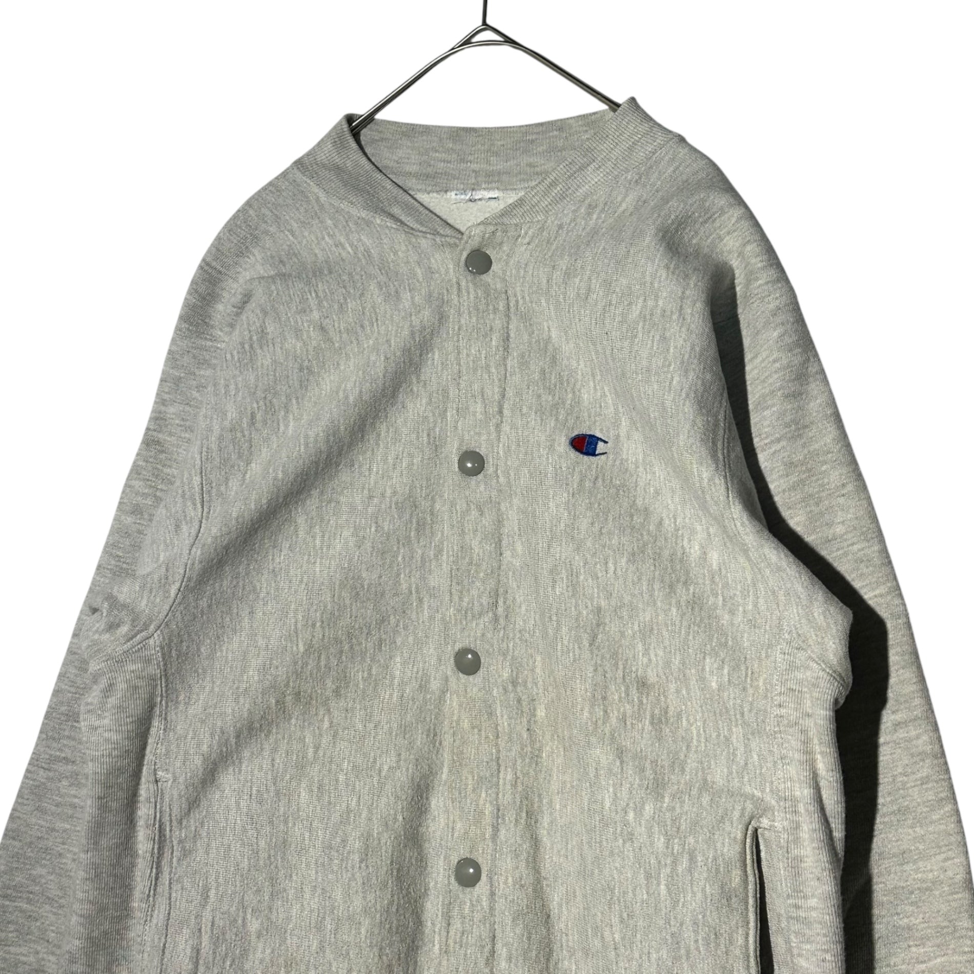 Champion(チャンピオン) 90's USA made REVERSE WEAVE Sweatshirt Blouson リバースウィーブ スウェット ブルゾン 表記無(M程度) ライトグレー 90年代 ヴィンテージ 古着 ジャケット トリコタグ USA製