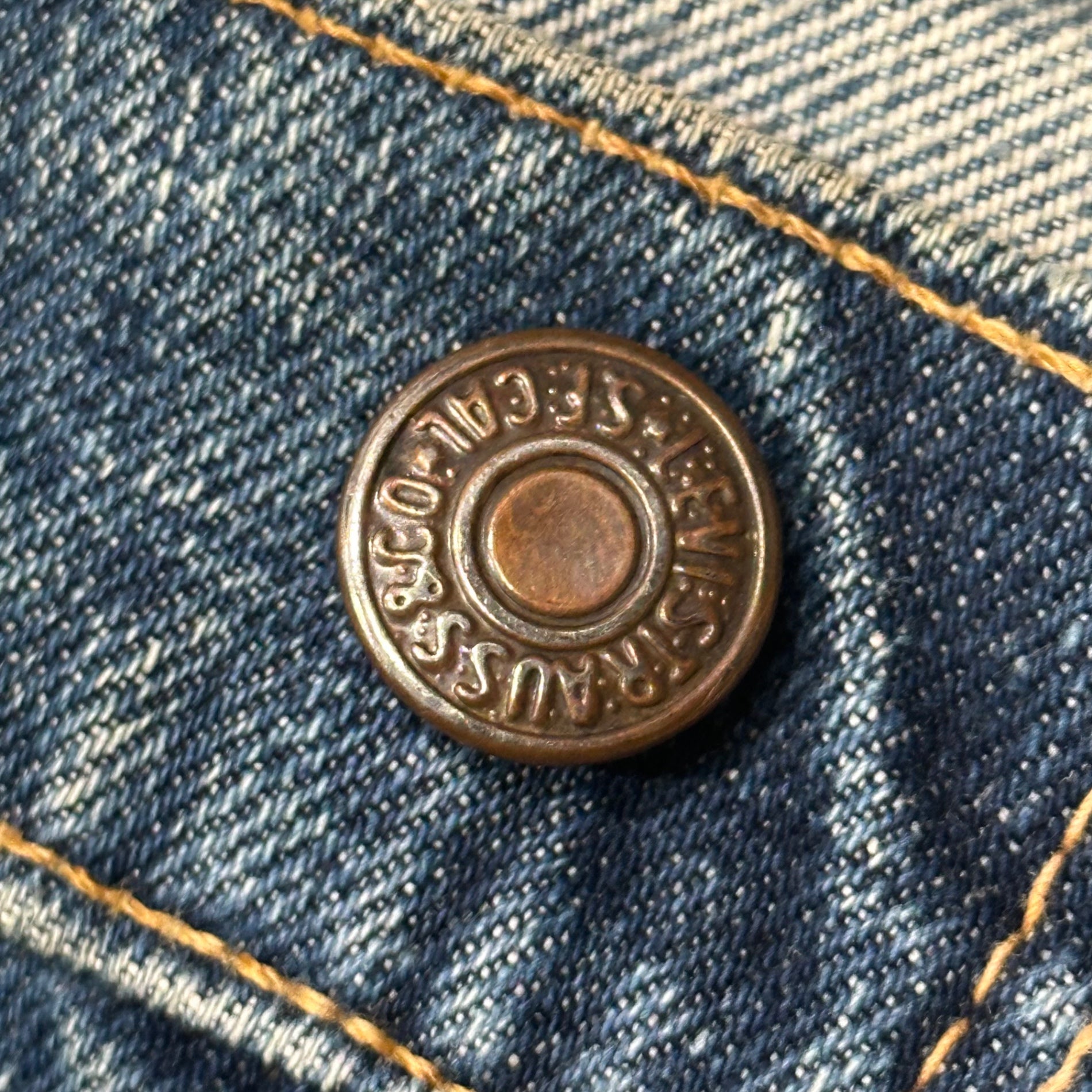 Levi's(リーバイス) 1967~1969's 505 BIG E Denim Pants ヴィンテージ デニム パンツ 実寸約W31.5 インディゴ 60’s 60年代 42TARON 並行ステッチ 均等V 最初期
