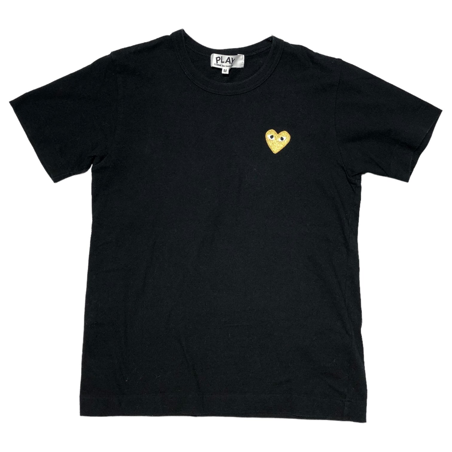 PLAY COMME des GARCONS(プレイコムデギャルソン) Gold Heart T-Shirt ゴールド ハート Tシャツ AZ-T215 M ブラック AD2016