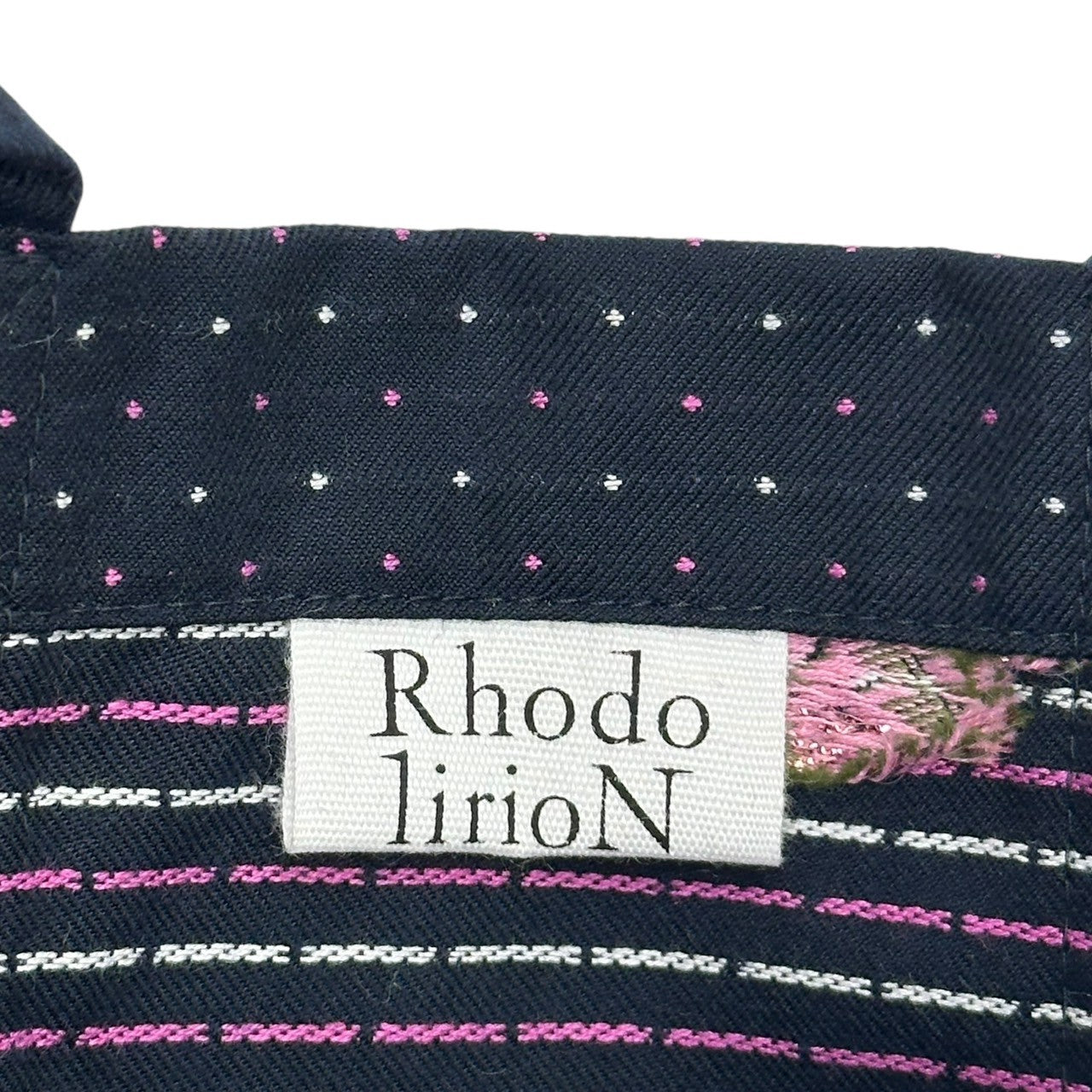 RhodolirioN(ロドリリオン) NOVEL TOTE BAG - JACQUARD ノヴェル トート バッグ ジャガード LN934B ネイビー ミニ