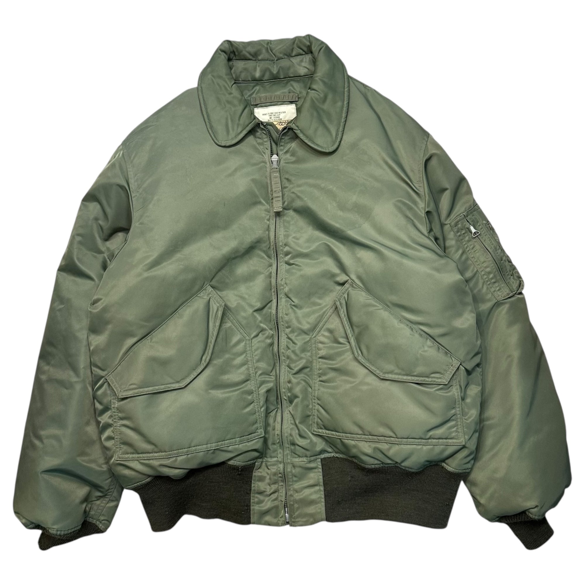BUZZ RICKSON’S(バズリクソンズ) WILLIAM GIBSON COLLECTION Type CWU-45/P ウィリアムギブソン コレクション フライト ジャケット BR14159 XL オリーブ ダウン ミリタリー