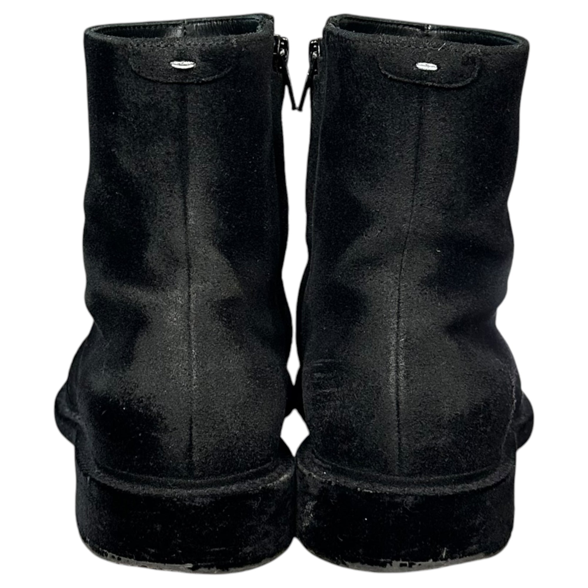 MAISON MARGIELA(メゾンマルジェラ) Velvet Coding Side-Zip Boots ベルベット コーディング サイドジップ ブーツ 39(24.5cm〜25.0cm) ブラック