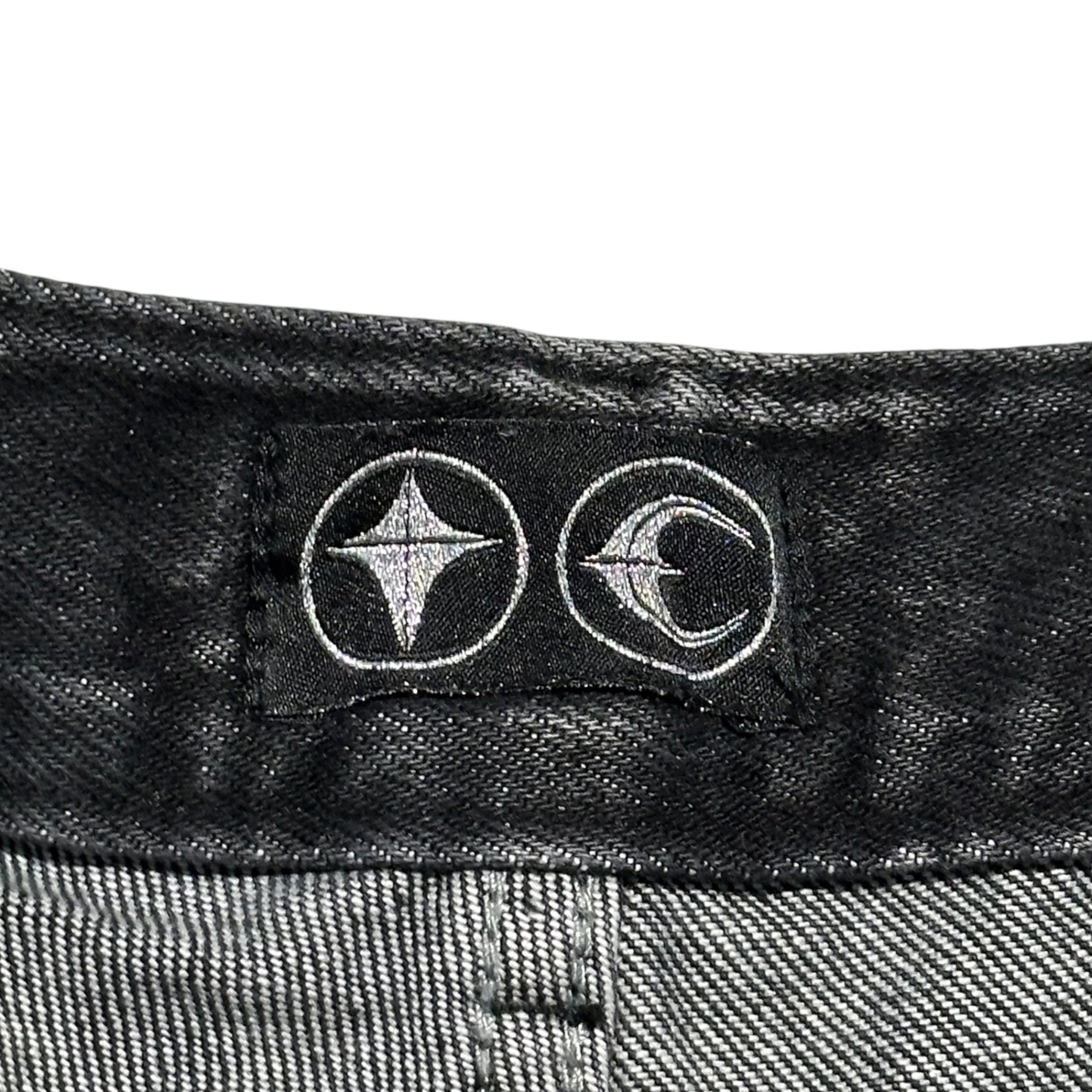 THUG CLUB(サグクラブ) 23AW Tribal Denim Pants トライバル デニム パンツ TC23PT0702 3 ブラック ワイド 国内正規品