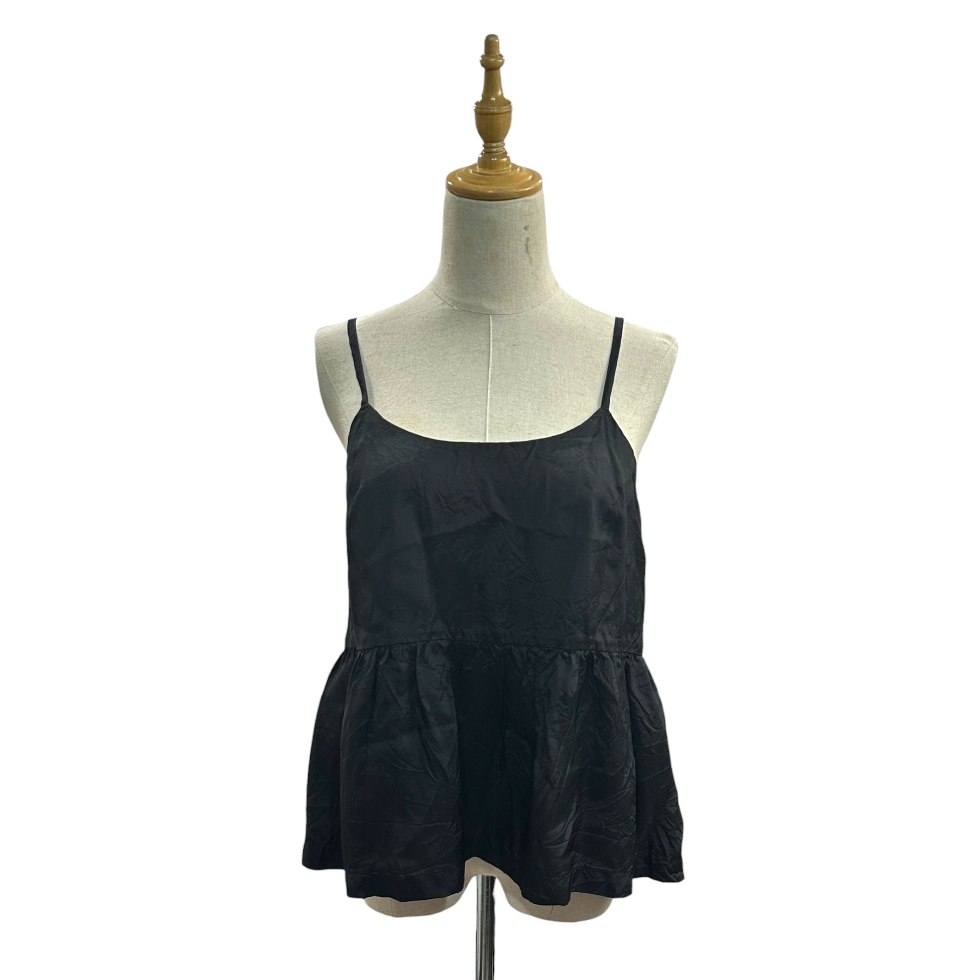 COMME des GARCONS COMME des GARCONS(コムデギャルソンコムデギャルソン) 2023SS Cupro Gathered Bustier キュプラ ギャザー ビスチェ RK-B024 M ブラック AD2022 フレア キャミソール