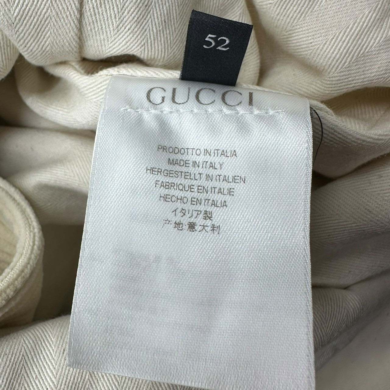 GUCCI(グッチ) Corduroy Double-Breasted Half Coat コーデュロイ ダブルブレスト ハーフ コート 308171 Z3511 52 アイボリー