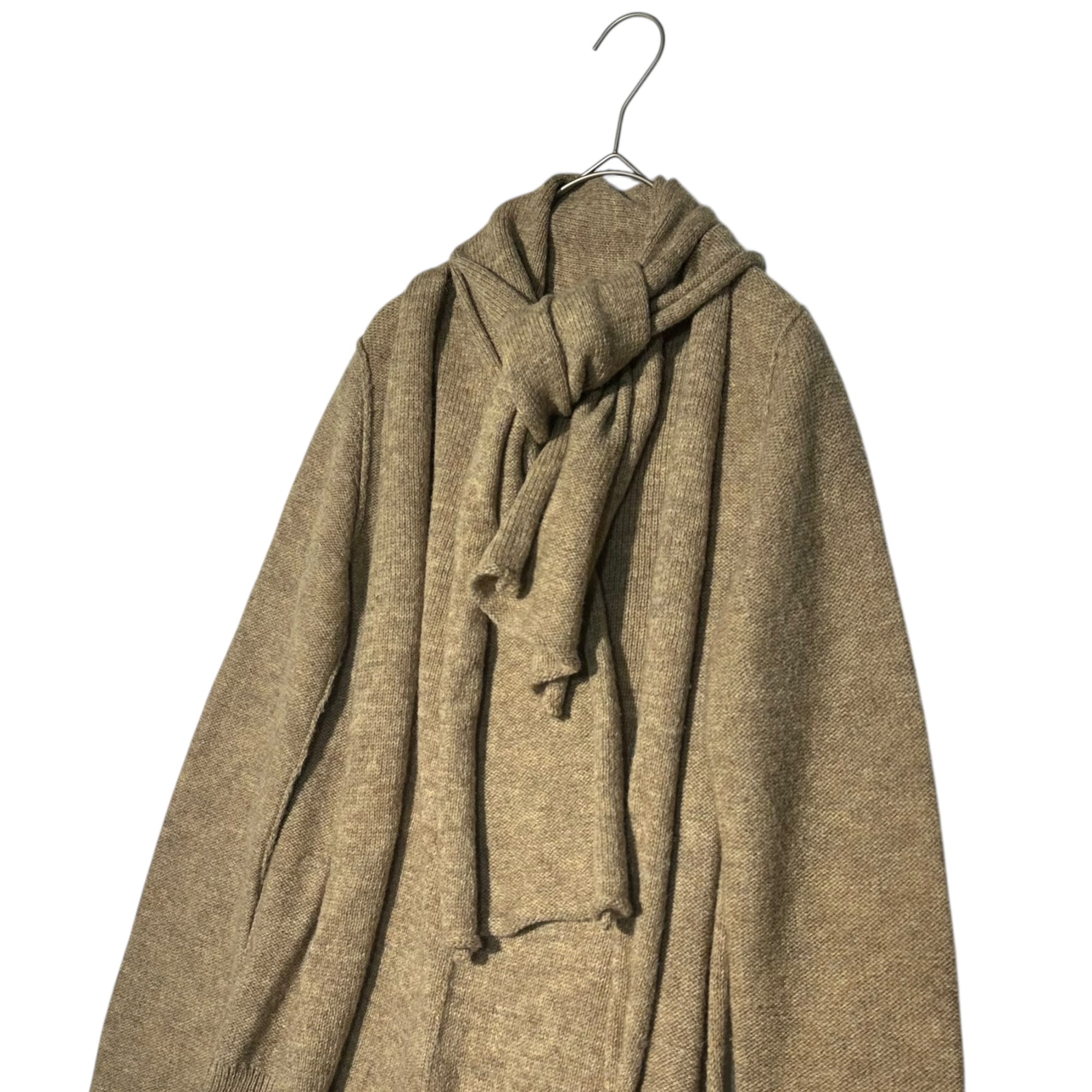 Y's(ワイズ) Buttonless modified knit cardigan ボタンレス 変形 ニット カーディガン YV-K06-173 3(L程度) ベージュ