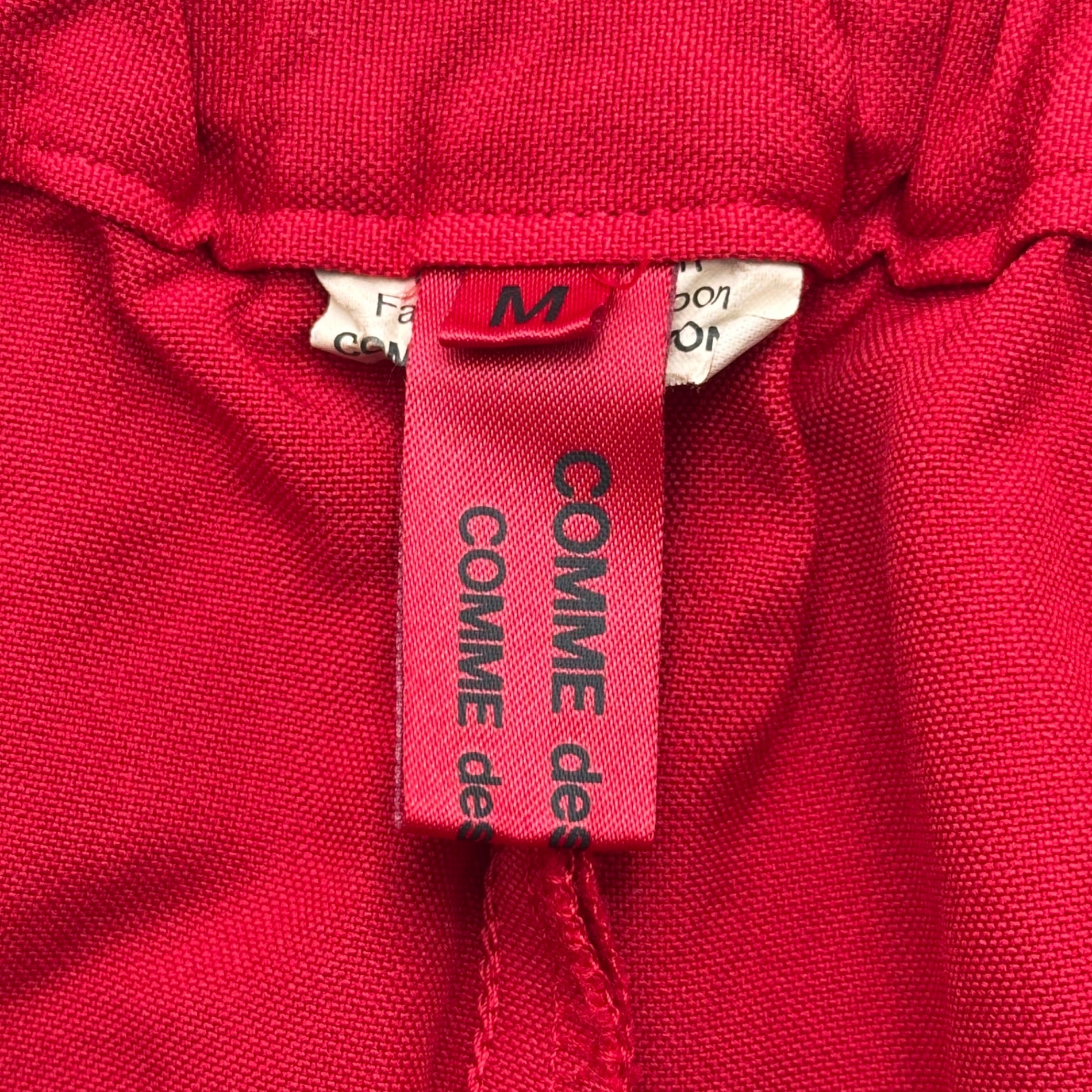 COMME des GARCONS COMME des GARCONS(コムデギャルソンコムデギャルソン) 2025AW Polyester Wide-Leg Straight Pants ポリエステル ワイド ストレート パンツ RP-P015 M レッド AD2025