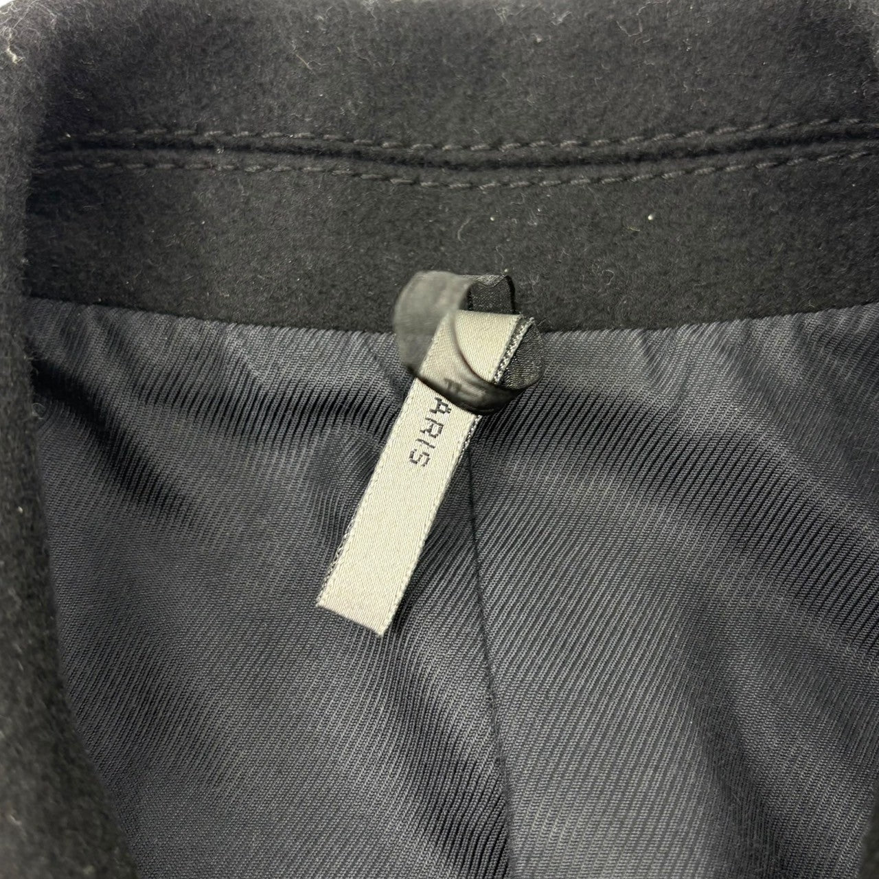 Dior HOMME(ディオールオム) 06AW Short-length melton double chester coat  ショート レングス メルトン ダブル チェスター コート  6HH1048405 44(S) ブラック These Grey Days期 エディ・スリマン期