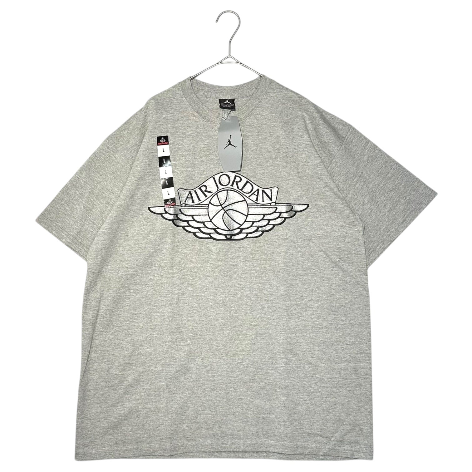 NIKE(ナイキ) 90's JORDAN WING LOGO 3D PRINT Tee ジョーダン ウィング ロゴ 3Dプリント Tシャツ 180672-059 L グレー 90年代 ヴィンテージ デッドストック