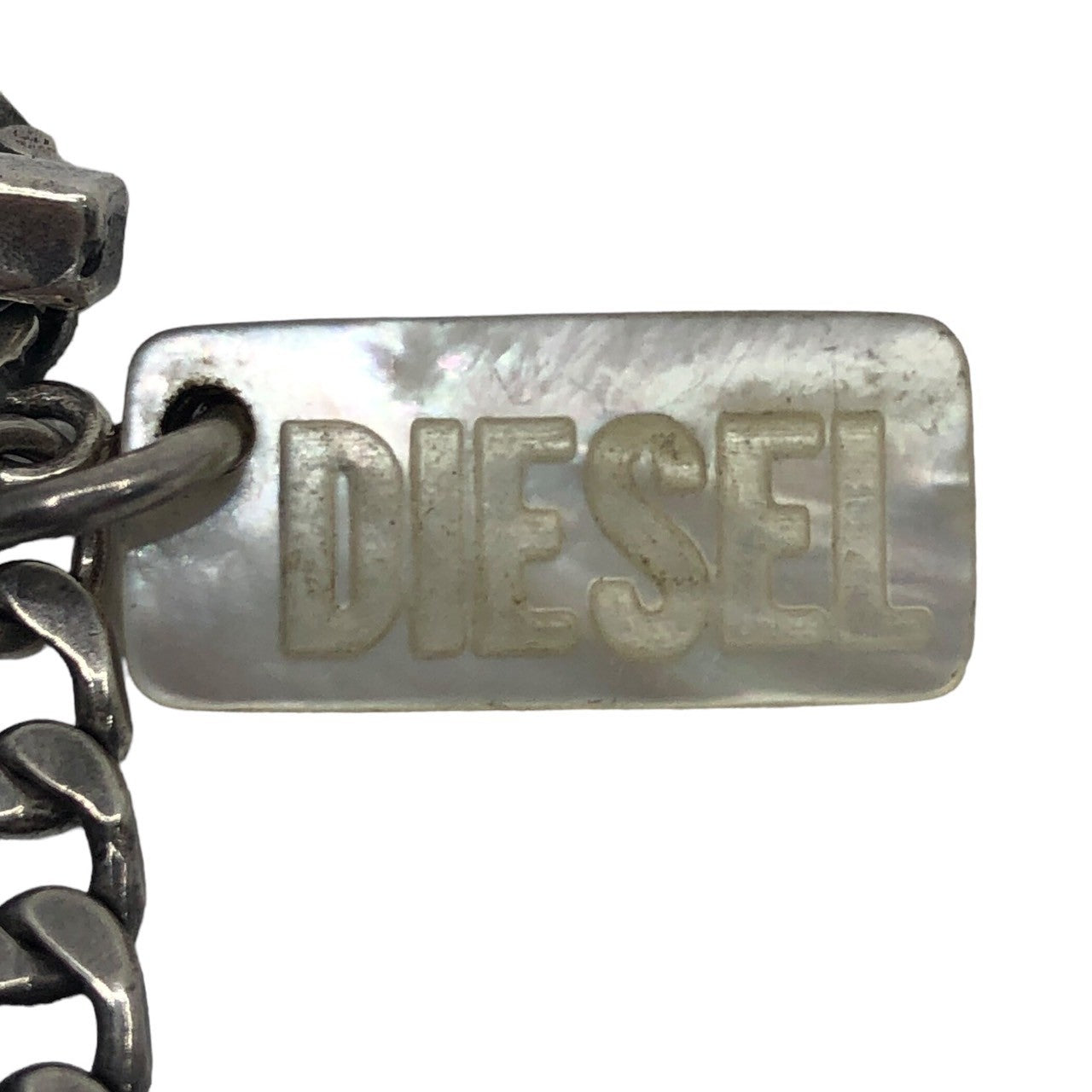 DIESEL(ディーゼル) 00's Silver925 archive logo kihei chain necklace ロゴ 喜平 チェーン ネックレス シルバー Y2K チャーム