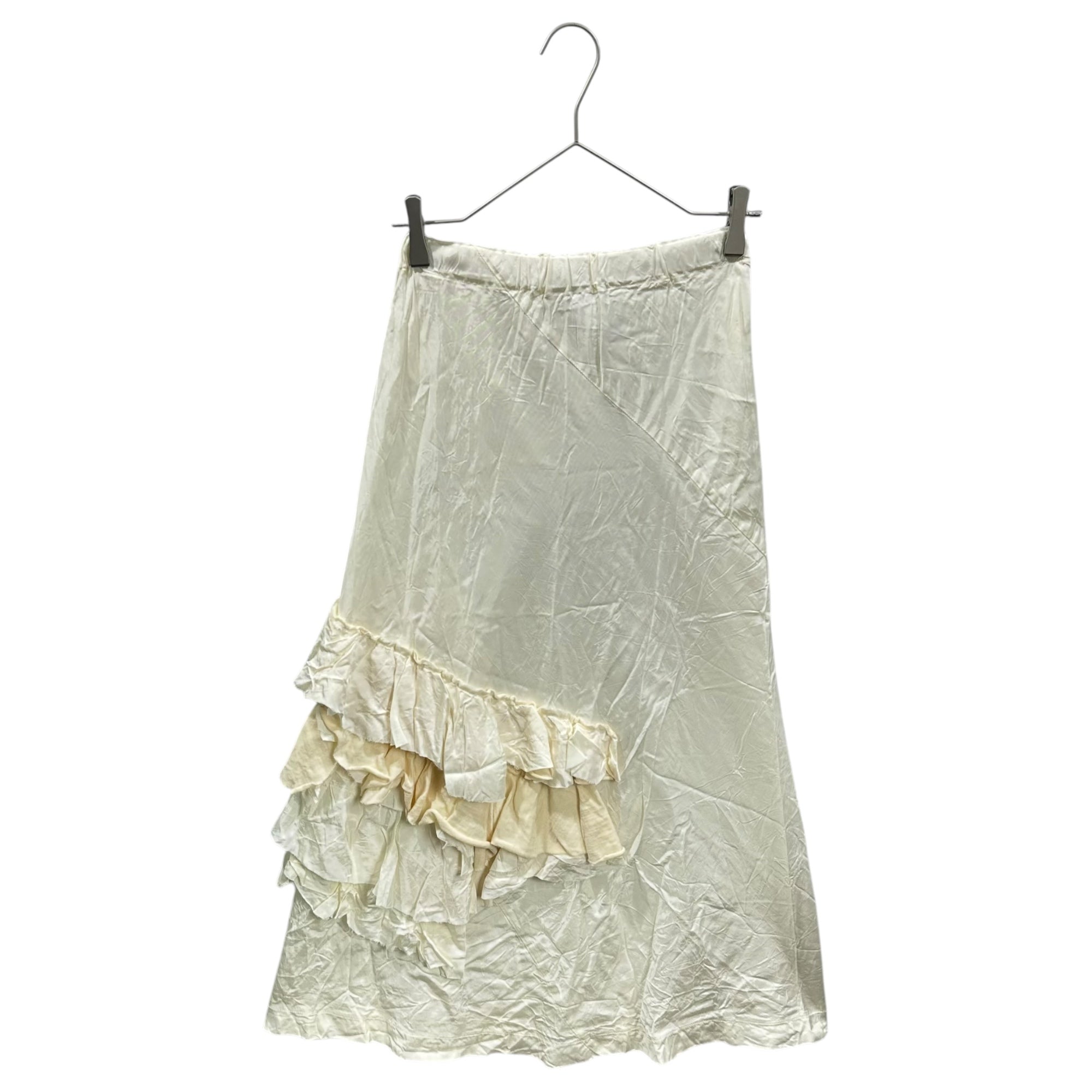 robe de chambre COMME des GARCONS(ローブドシャンブルコムデギャルソン) 2000AW Frilled Acetate Easy Long Skirt フリル アセテート イージー ロング スカート RS-040080 FREE アイボリー AD2000 00s アーカイブ