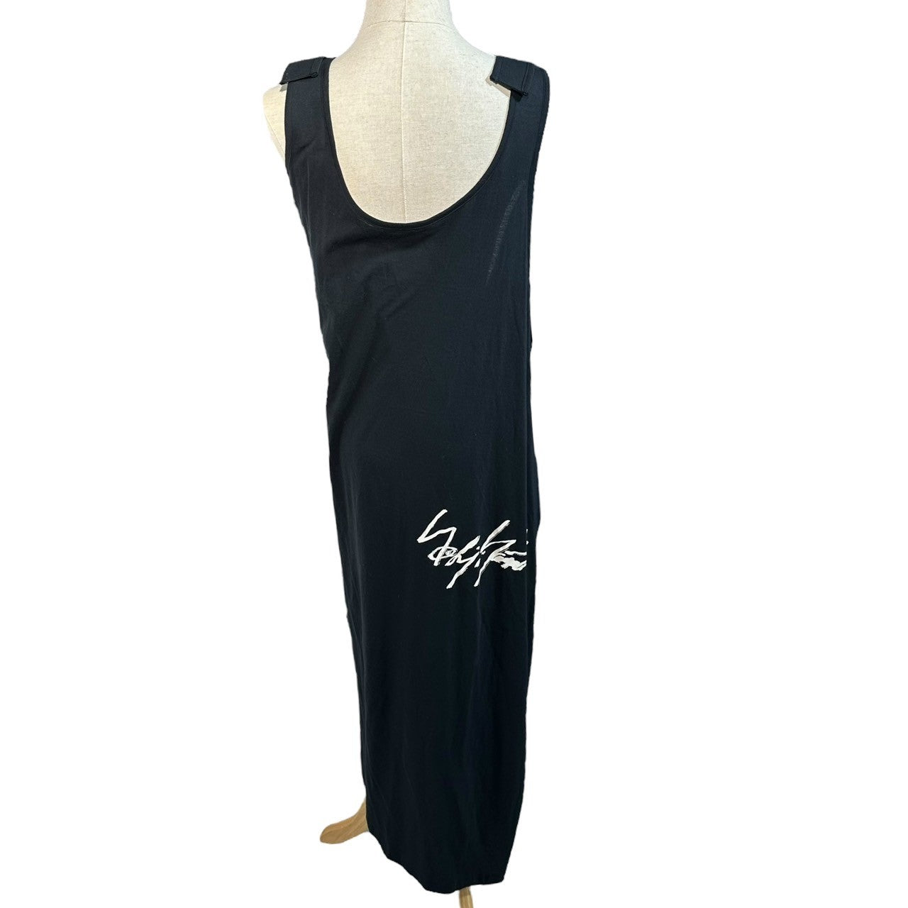 YOHJI YAMAMOTO(ヨウジヤマモト) 15SS Brand Logo Sleeveless Jumper Skirt Dress ブランドロゴ ノースリーブ ジャンパースカート ワンピース FU-D33-032 1(S程度) ブラック