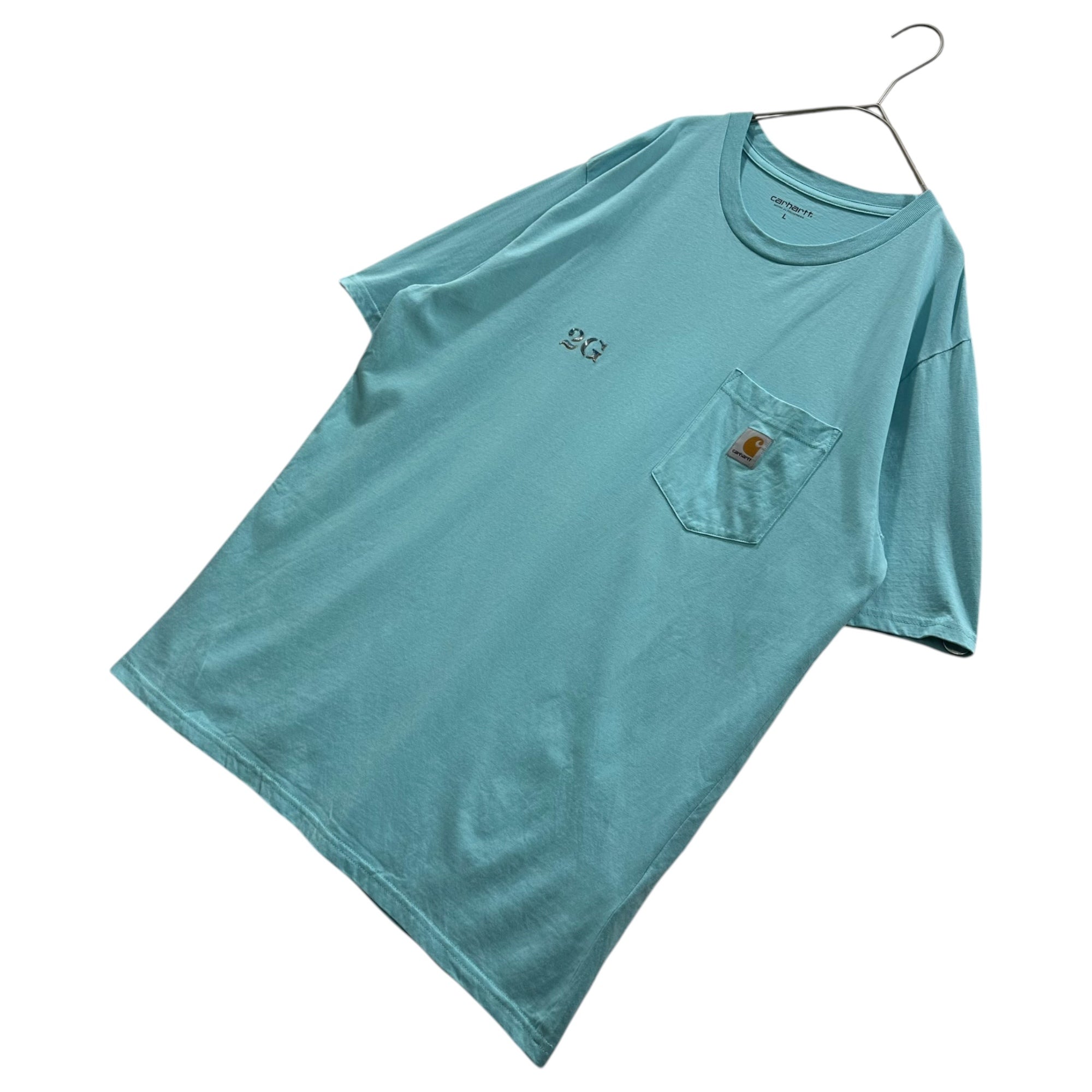 carhartt WIP ×2G (カーハートウィップ×2G) 2020SS S/S POCKET T-SHIRT 半袖 Tシャツ L ライトブルー 2G限定販売 空山基デザインロゴ