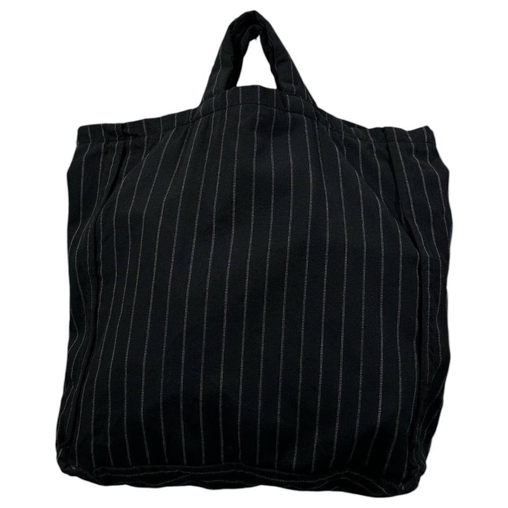 COMME des GARCONS COMME des GARCONS(コムデギャルソンコムデギャルソン) 2000's Wool Striped Tote Bag ウール ストライプ トート バッグ CK102180 ブラック