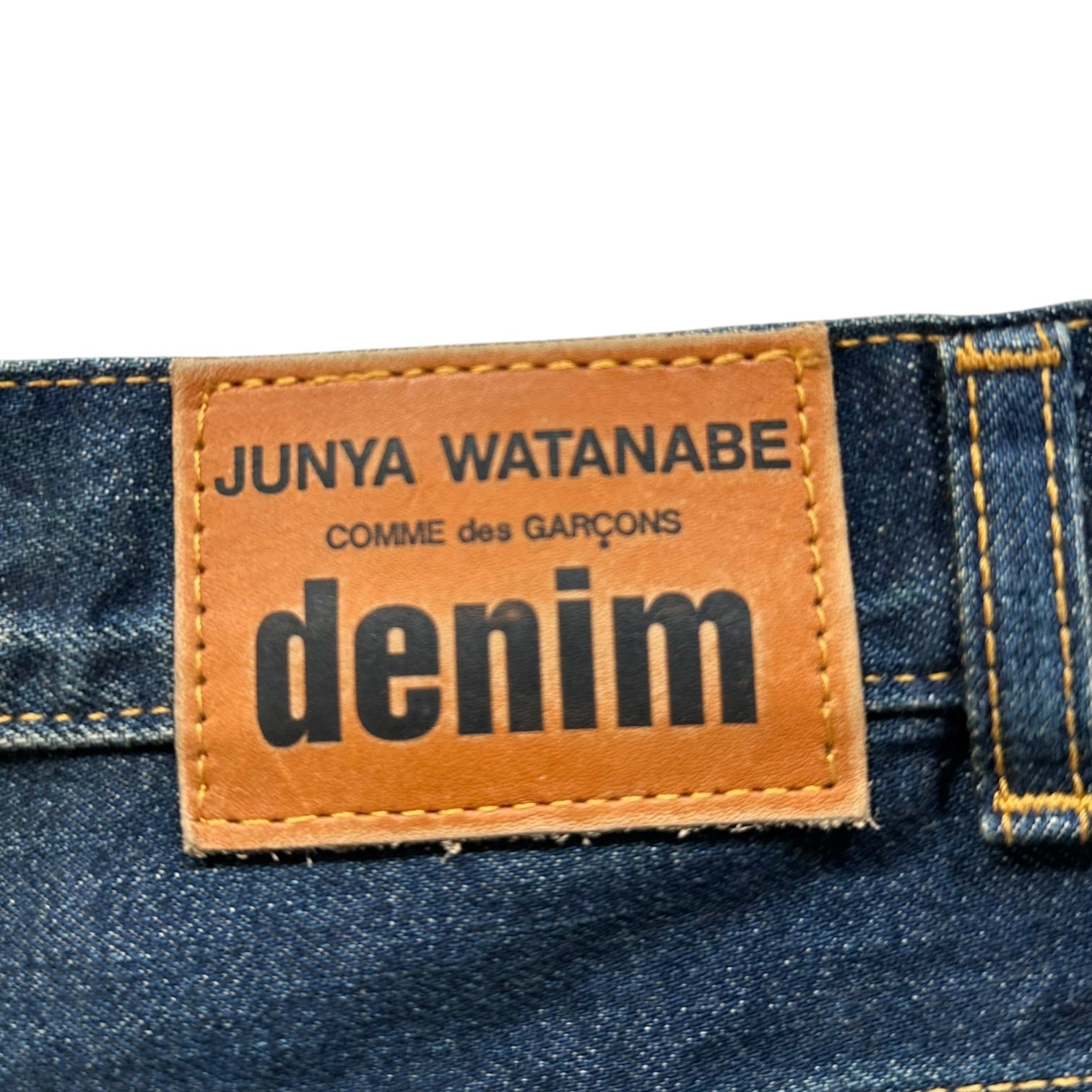 COMME des GARCONS JUNYA WATANABE(コムデギャルソンジュンヤワタナベ) 12AW Wide Silhouette Denim Shorts ワイド シルエット デニム ハーフパンツ JJ-P202 M インディゴ AD2012 USED加工 男性着用可能