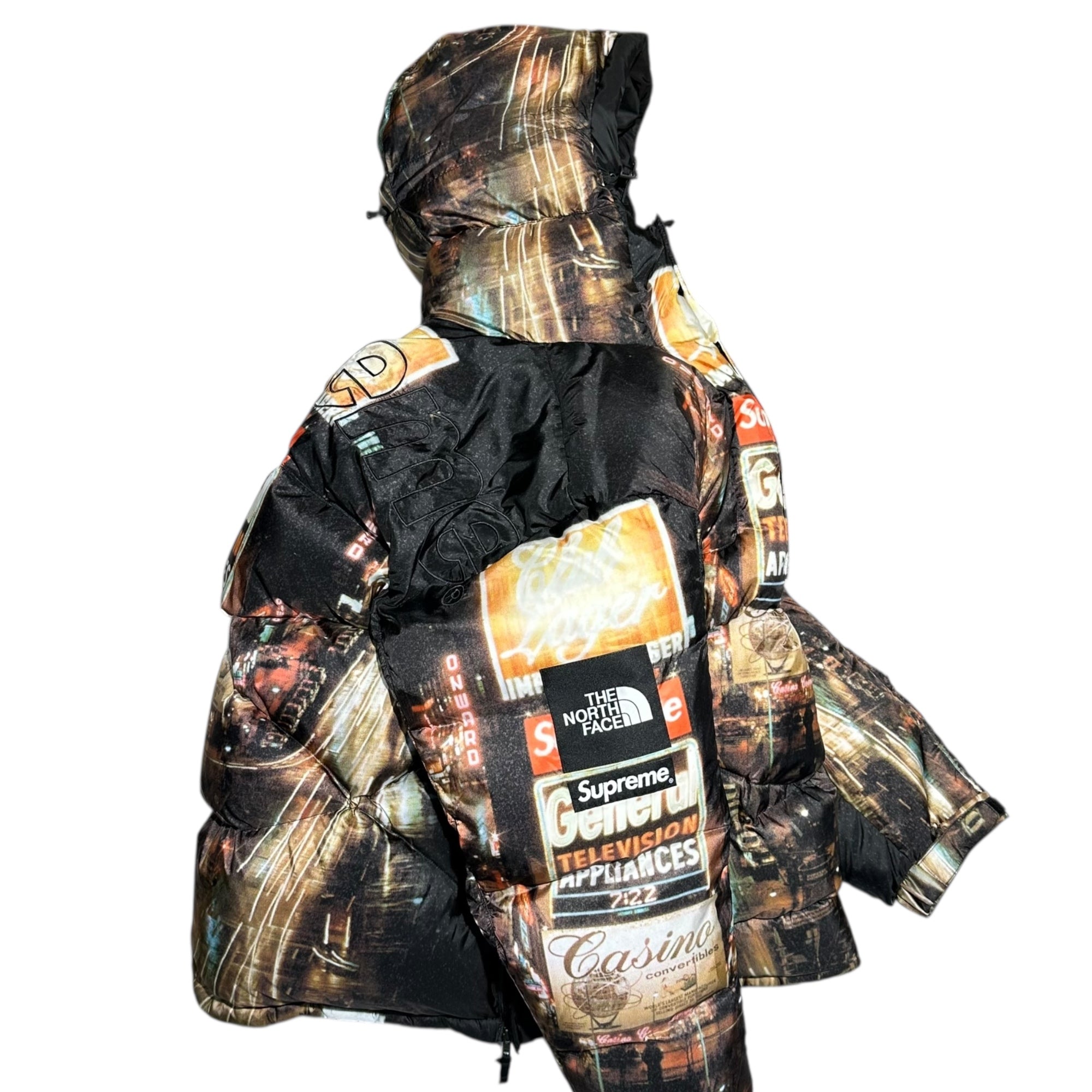 SUPREME × THE NORTH FACE(シュプリーム × ノースフェイス) 800-Fill Half Zip Hooded Pullover Times Square 800フィルパワー フーデッド プルオーバー ダウン ジャケット タイムズ スクエア ND522051 XL マルチカラー