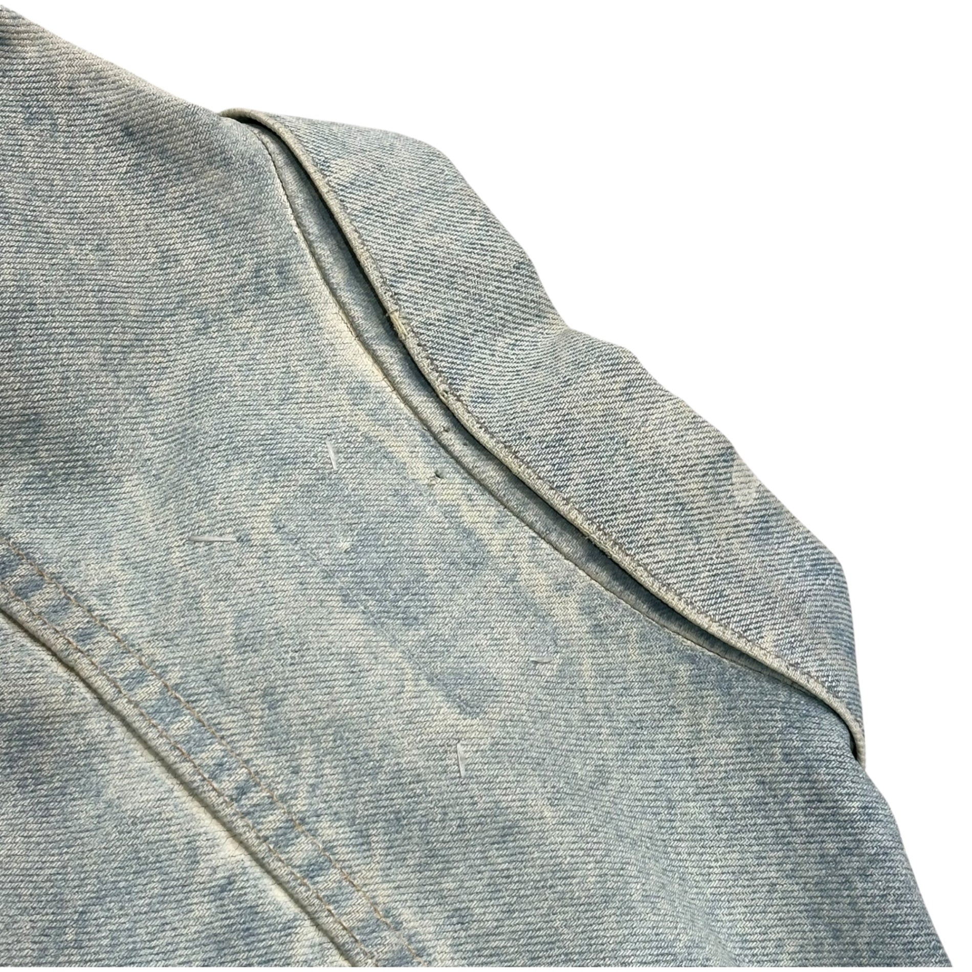 Maison Martin Margiela(メゾン マルタンマルジェラ) 2003SS Artisanal Waxed Denim Jacket アーティザナル ワックス デニム ジャケット 611B007002 M(XL程度) ライトインディゴ 00's ペンキ アーカイブ