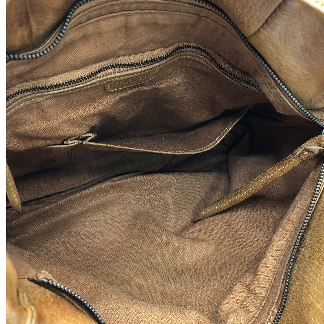 genten(ゲンテン) leather shoulder bag  レザー ショルダー バッグ 本革 大きめ 収納多い マロン ブラウン