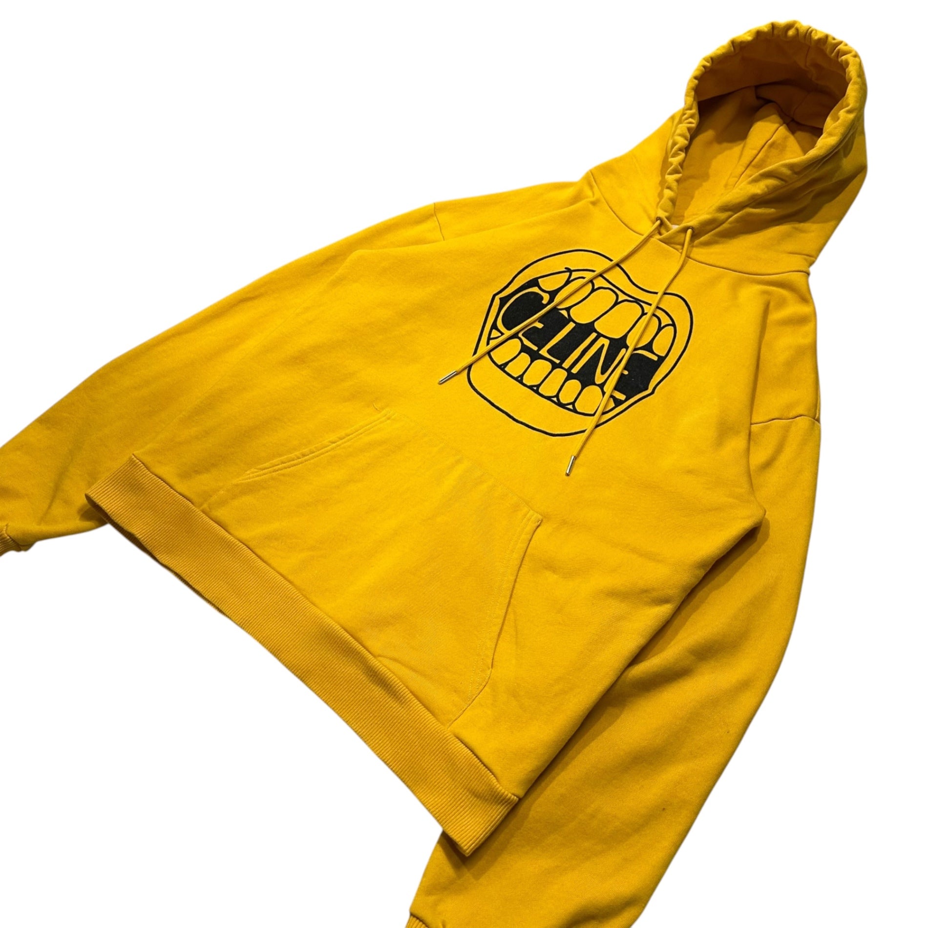 CELINE(セリーヌ) 2021SS Loose Hoodie In Cotton Fleece With Mouse Print ホップアップ限定 マウス ロゴ プルオーバー パーカー 2Y314052H S イエロー エディ期