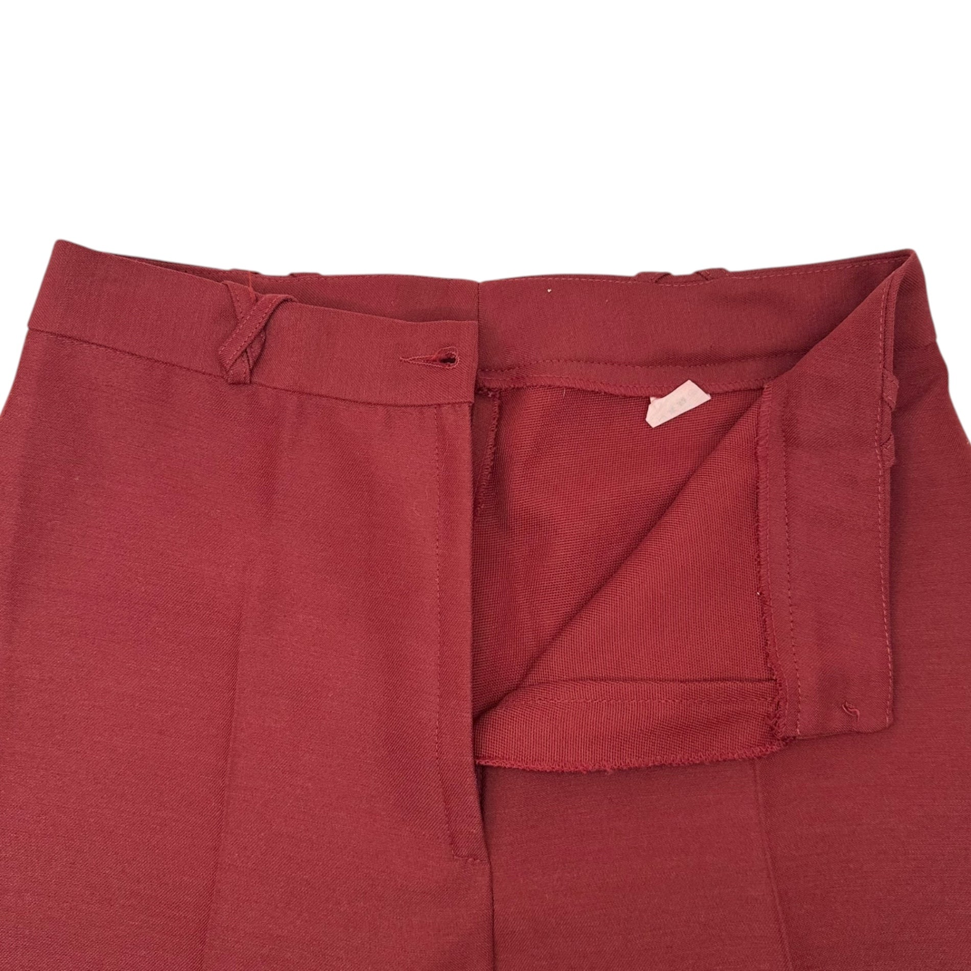 Euro vintage(ヨーロッパヴィンテージ) 70's~ straight tack long pants センタープレスロングストレートパンツ L~ レッド