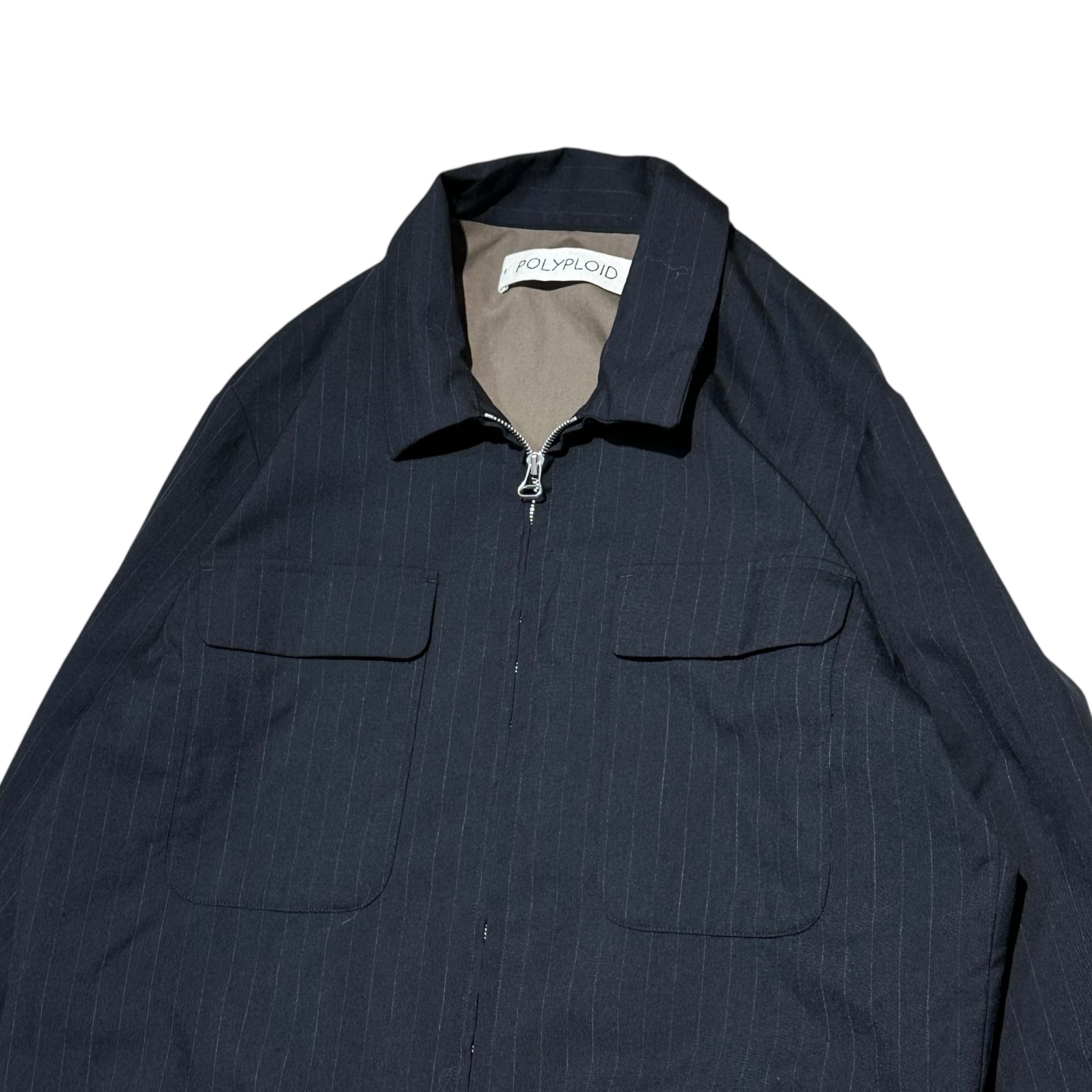 POLYPLOID(ポリプロイド) Striped Bomber Jacket ストライプ ボンバー ジャケット 09-B-04  3(L程度) ブラック