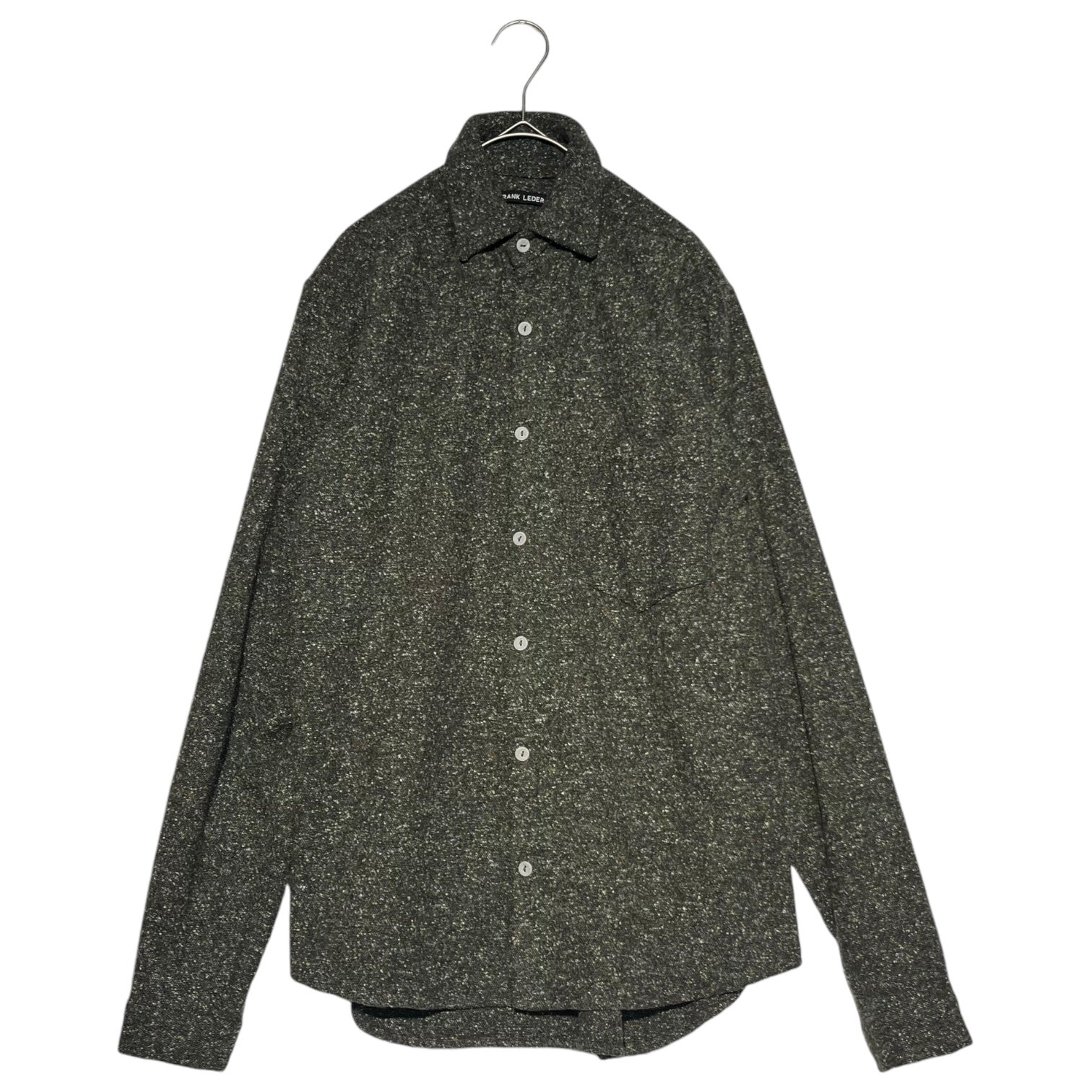 FRANK LEDER(フランクリーダー) mixed wool shirt ミックスウール シャツ グレー