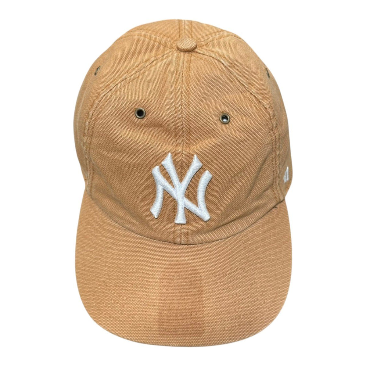 47brand × Carhartt(フォーティーセブンブランド × カーハート) 2025SS New York Yankees CAPTAIN RL Cap ヤンキース キャプテン キャップ ブラウン×ホワイト