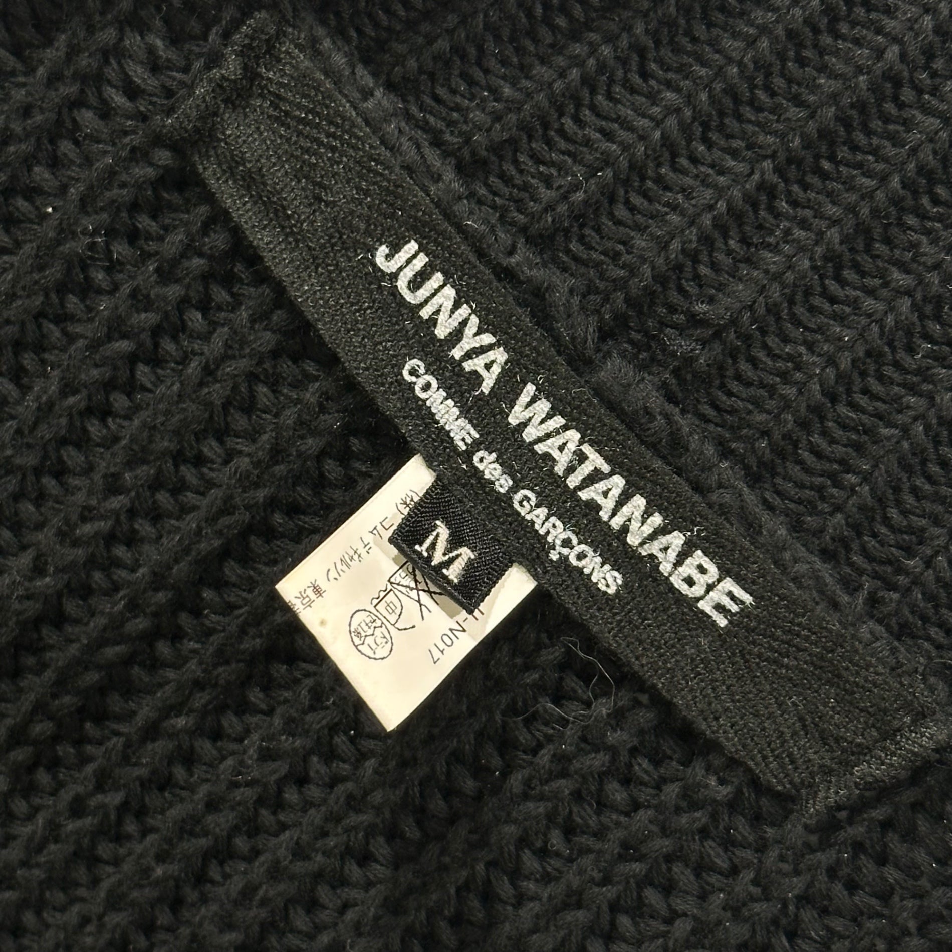 JUNYA WATANABE COMME des GARCONS(ジュンヤワタナベコムデギャルソン) 2003SS Cotton balloon-sleeve bolero バルーン スリーブ コットン ボレロ JI-N017 M ブラック 00's ニット カーディガン