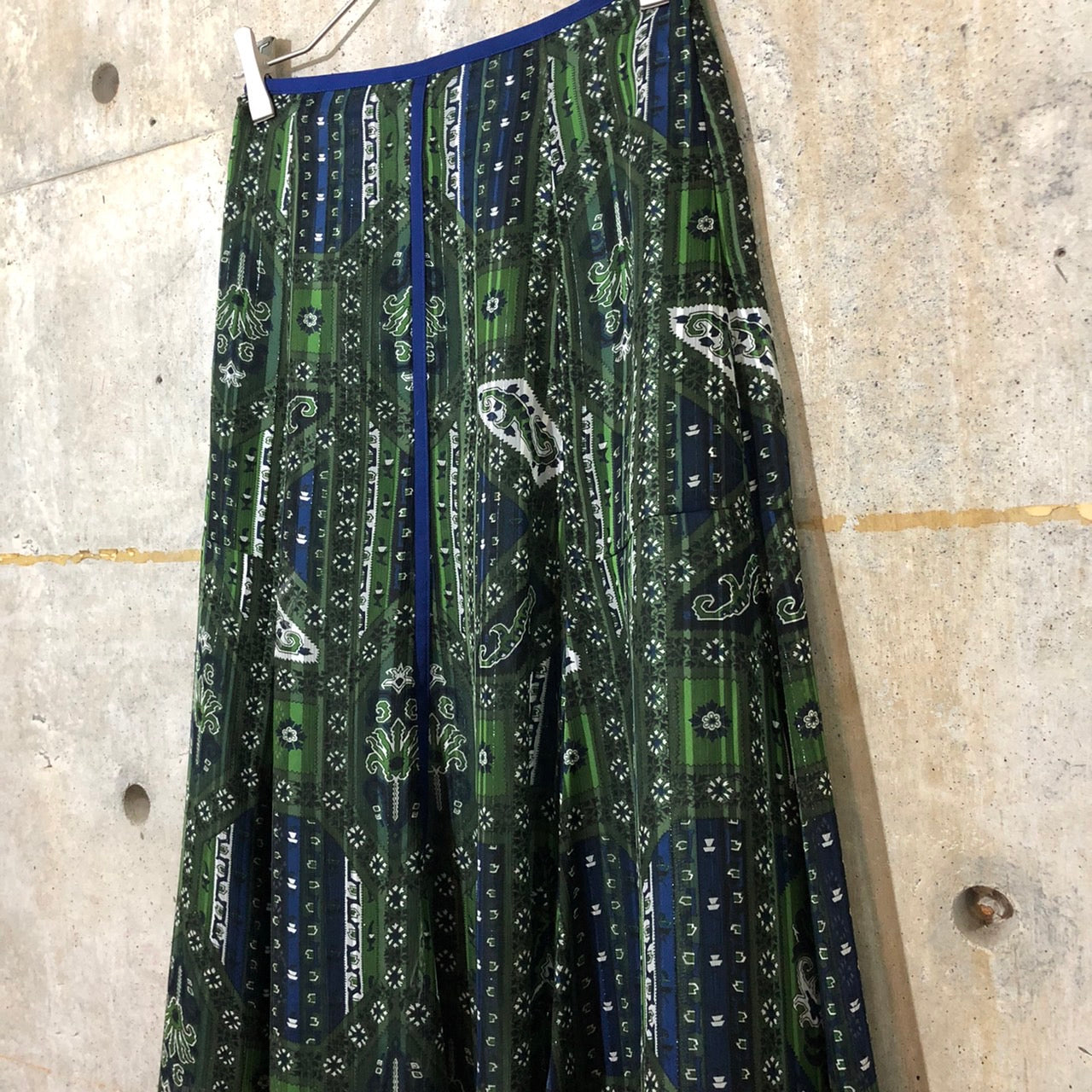 mame kurogouchi(マメクロゴウチ) 20SS/Stained Glass Printed Skirt MM20PF-SK704 1 グリーン