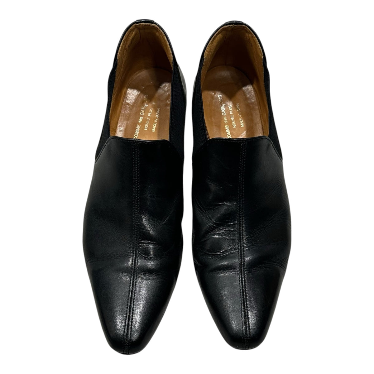 COMME des GARCONS HOMME PLUS(コムデギャルソンオムプリュス) 2000's Center-Seam Chelsea Boots センターシーム チェルシー ブーツ 25.5cm ブラック サイドゴア 革靴 シューズ