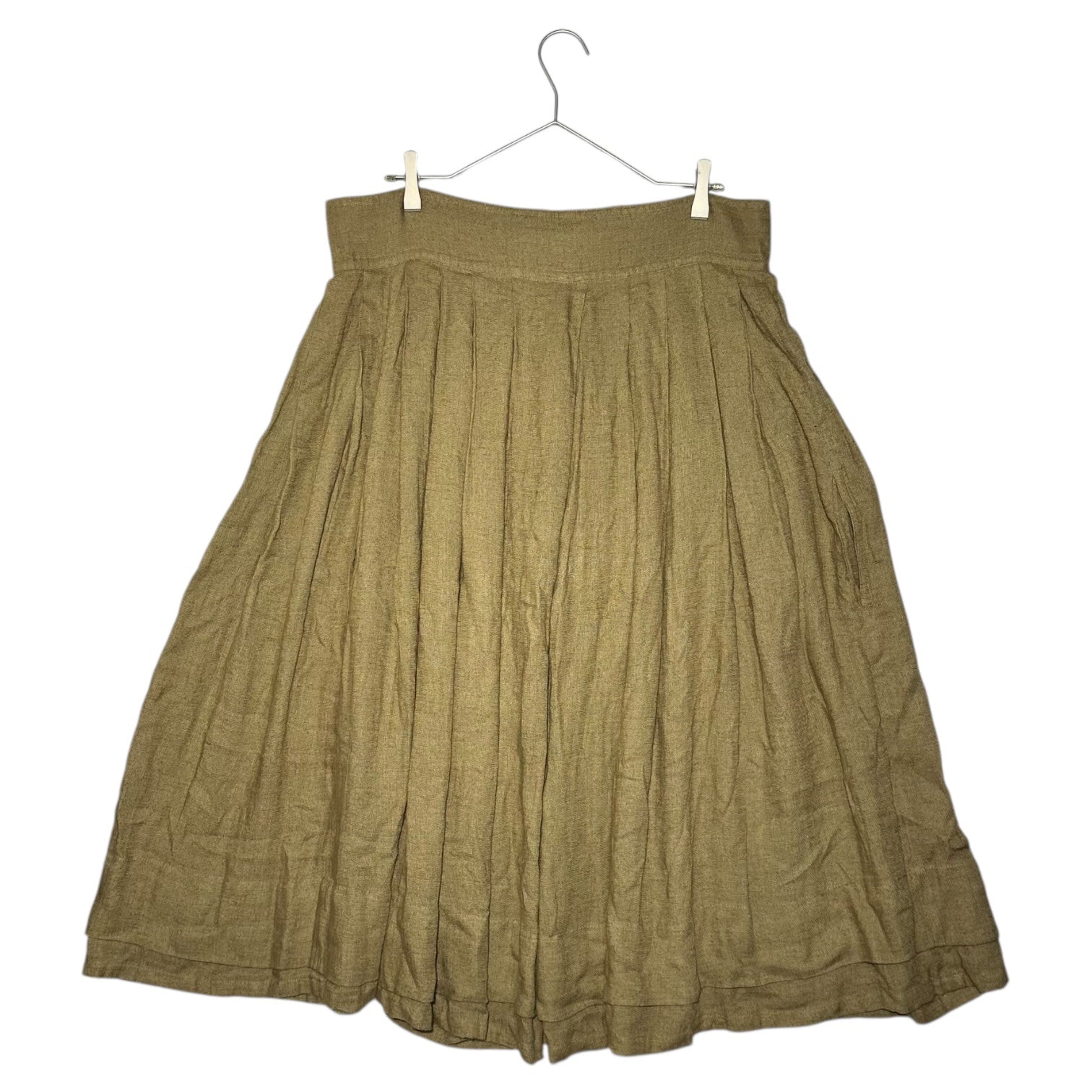 ISSEY MIYAKE(イッセイミヤケ) 70's Toriko Pen Tag Super Wide Hakama Pants 70年代 トリコ筆タグ スーパー ワイド 袴 パンツ MB22496 9 カーキ SAMPLE品 稀少