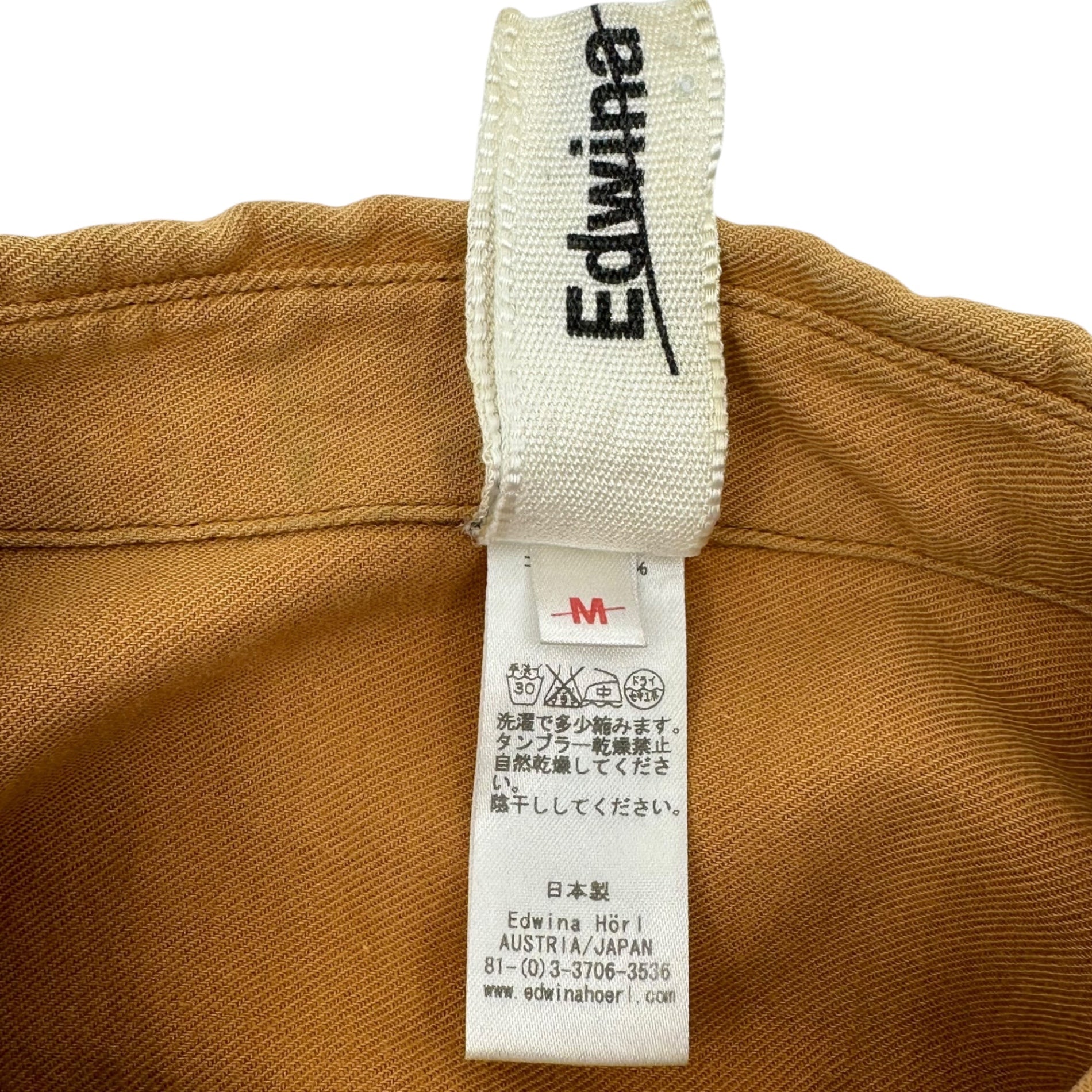 Edwina Horl(エドウィナホール) pullover long shirt プルオーバー ロング シャツ M オレンジ