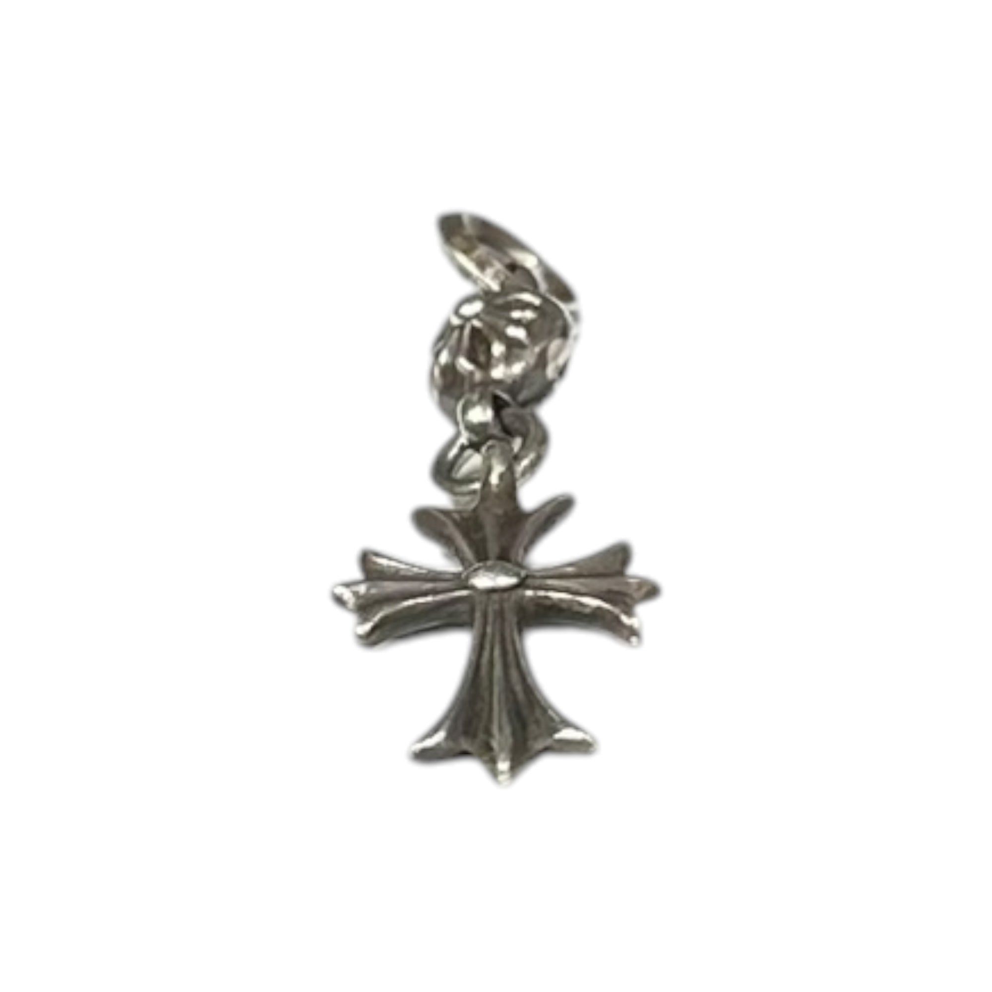 CHROME HEARTS(クロムハーツ) 1 Ball Tiny CH Cross Charm ＆ Ball Chain 1ボール タイニー CH クロス チャーム ボール チェーン ネックレス シルバー