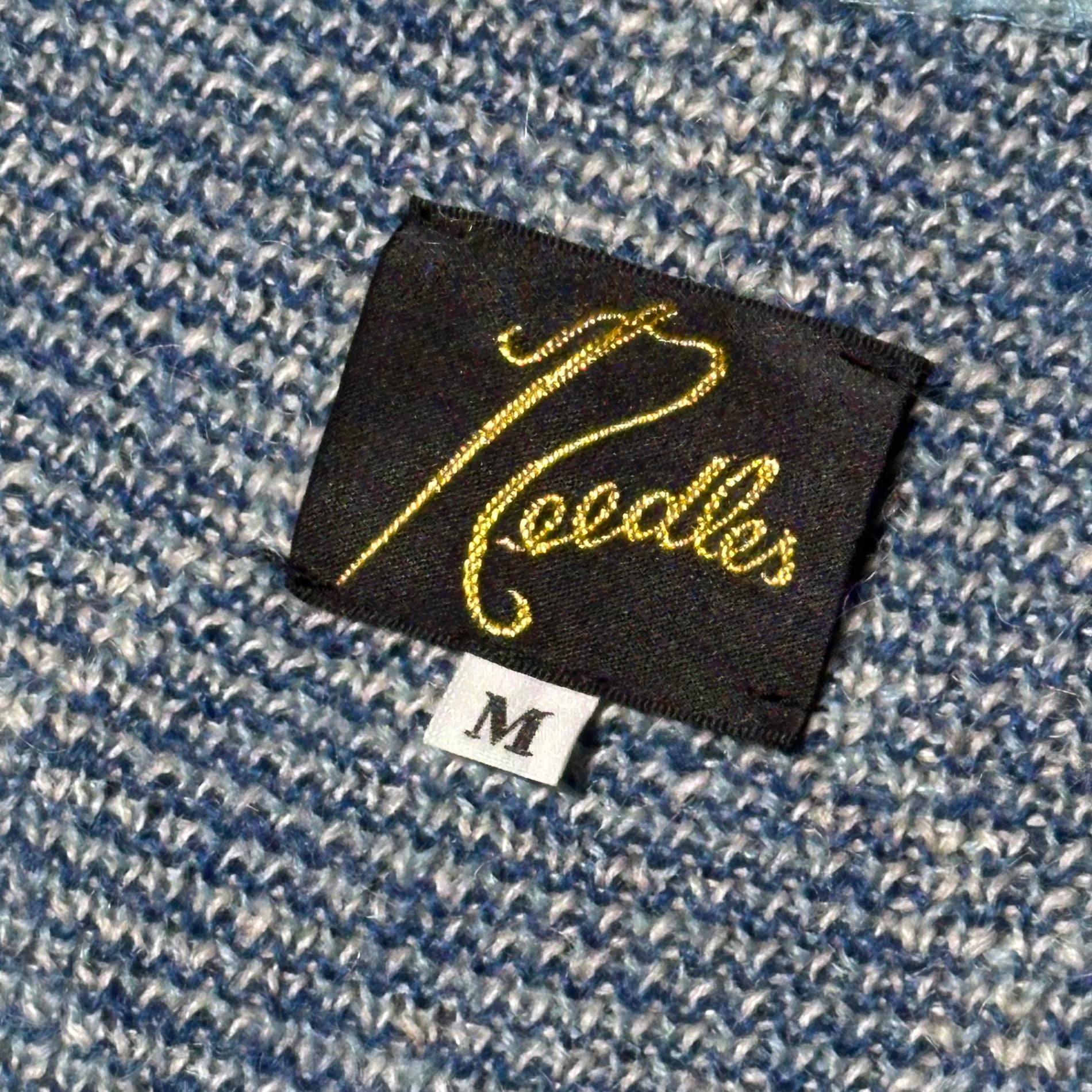 NEEDLES(ニードルズ) 22AW Argyle MOHAIR Cardigan アーガイル モヘアカーディガン LQ271 M ブルー×グレー 参考定価29,700円(税込)