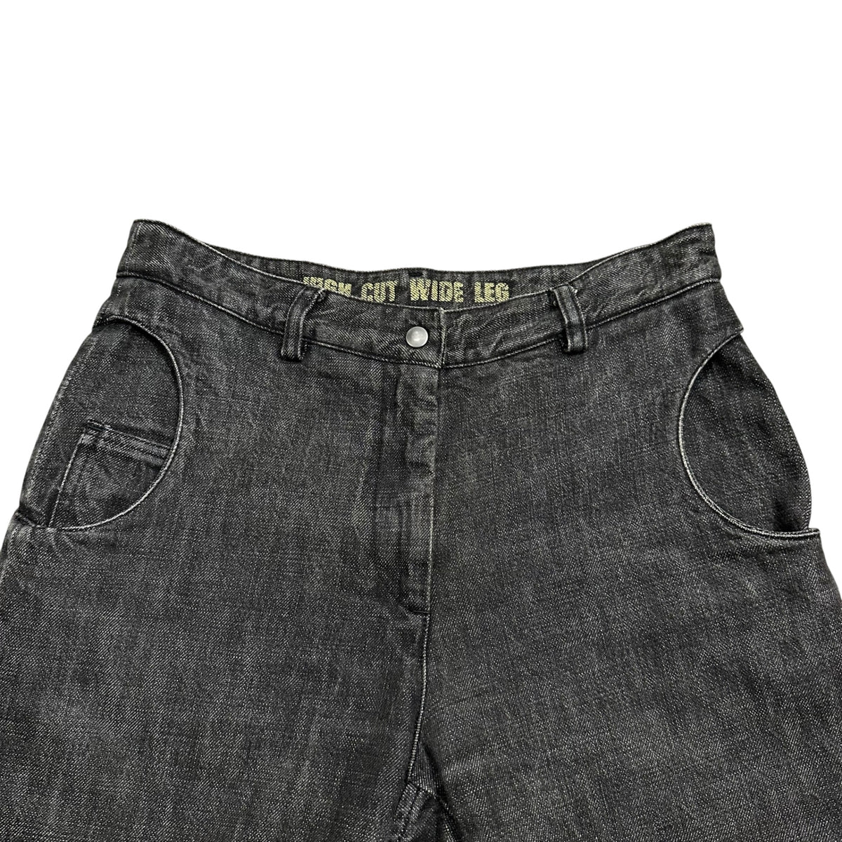 Maison Martin Margiela(メゾン マルタンマルジェラ) 2003SS Circular Pocket Wide Flare Denim Pants サークル ポケット ワイド フレア デニム パンツ 632P10487875 42 ブラック 00's 本人期 MM6