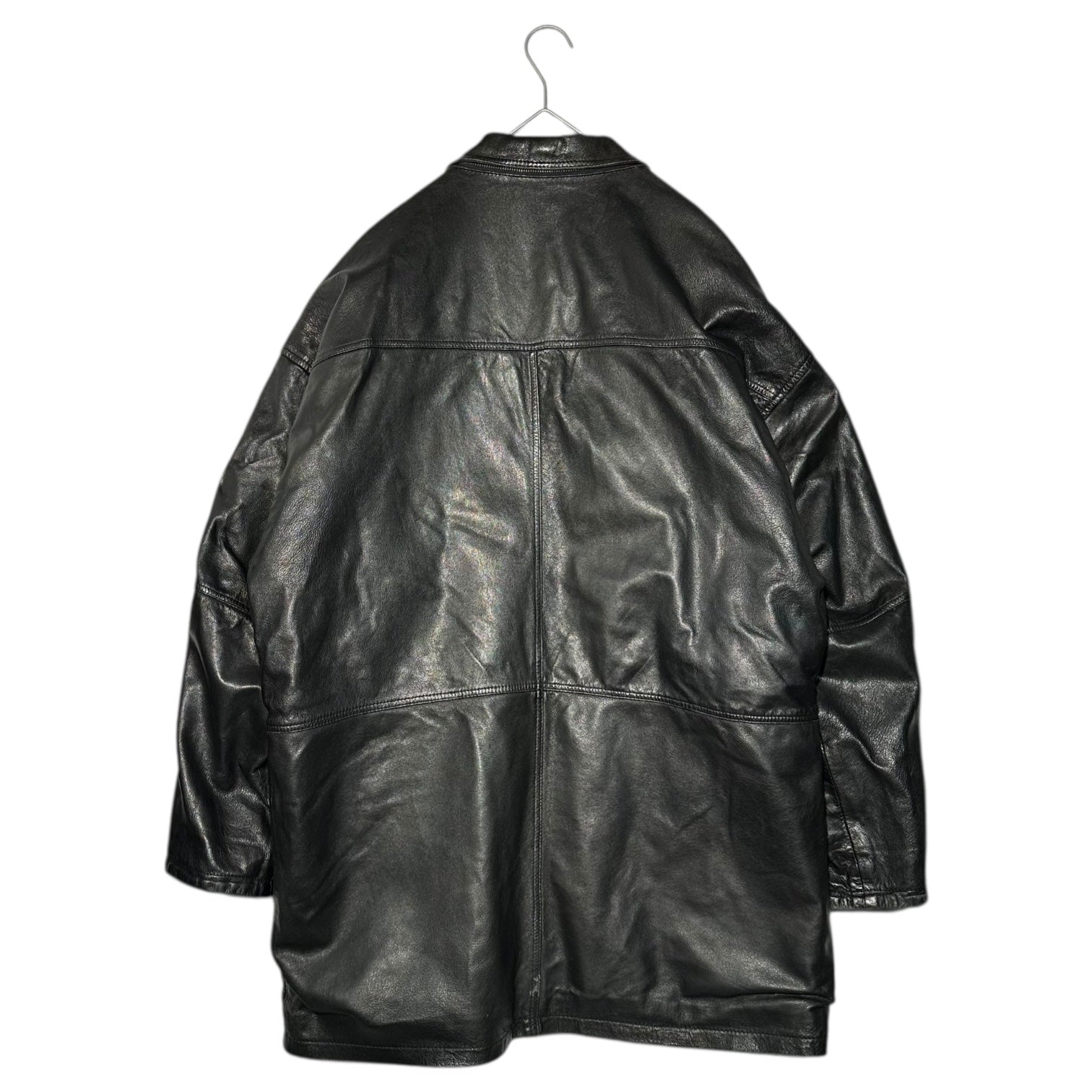 Aquascutum(アクアスキュータム) 70's~80's Vintage Leather Duffle Coat ヴィンテージ レザー ダッフル コート M ブラック 70年代～80年代
