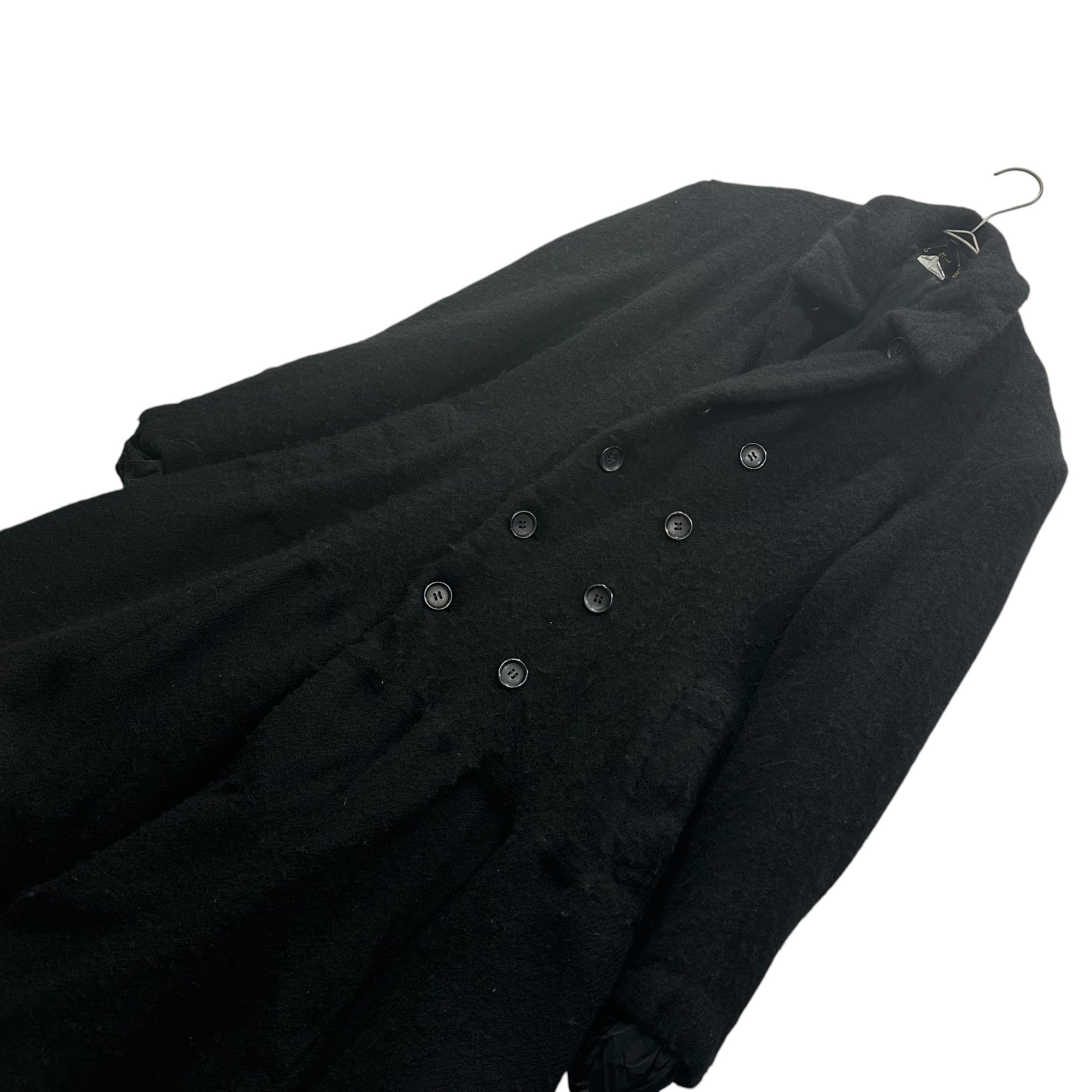 COMME des GARCONS(コムデギャルソン) 22AW Wool Felted Double-Breasted Long Flared Coat ウール 縮絨 ダブルブレスト ロング フレア コート GJ-C002 XS ブラック AD2022
