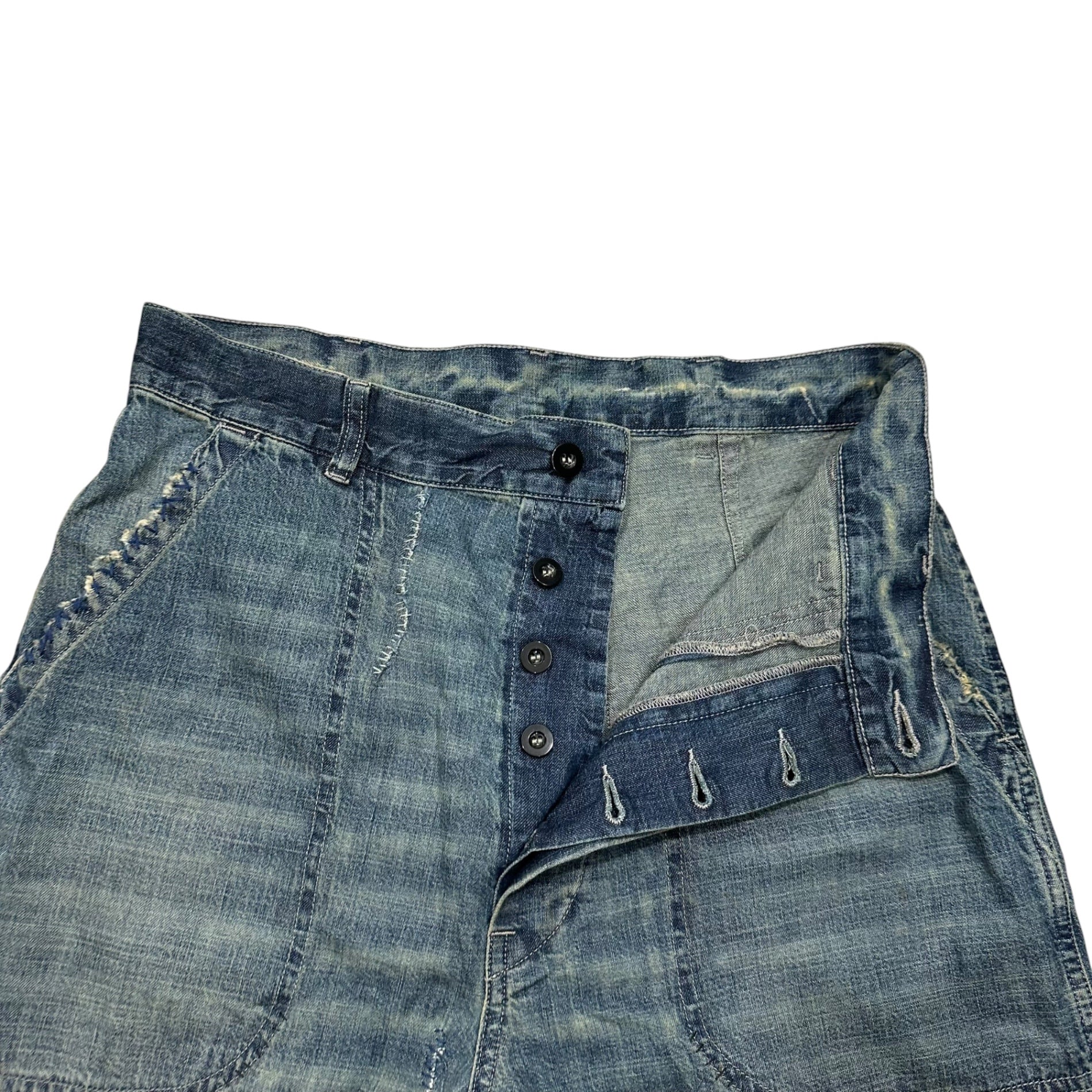 MAISON MARGIELA(メゾンマルジェラ) 2026AW  Denim Work Pants デニム ワーク パンツ S50KA0710 44 ライトインディゴ デストロイ
