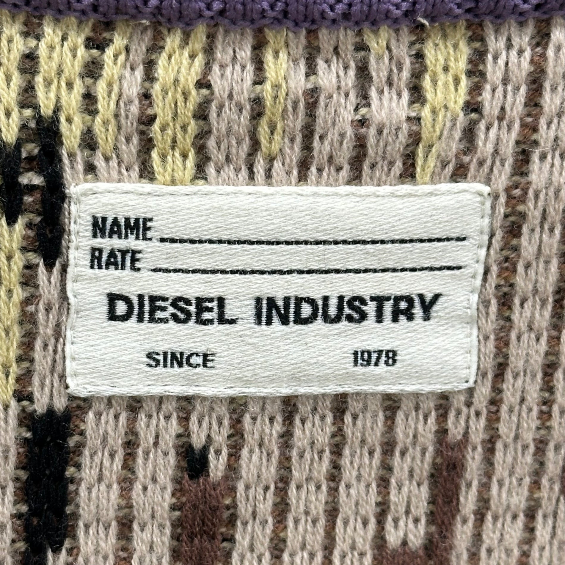 DIESEL(ディーゼル) K-Amillus Dessert Camo Pullover Half-Zip Ribbed Knit デザートカモ プルオーバー ハーフジップ リブニット  A06733 S ベージュ×ブラウン