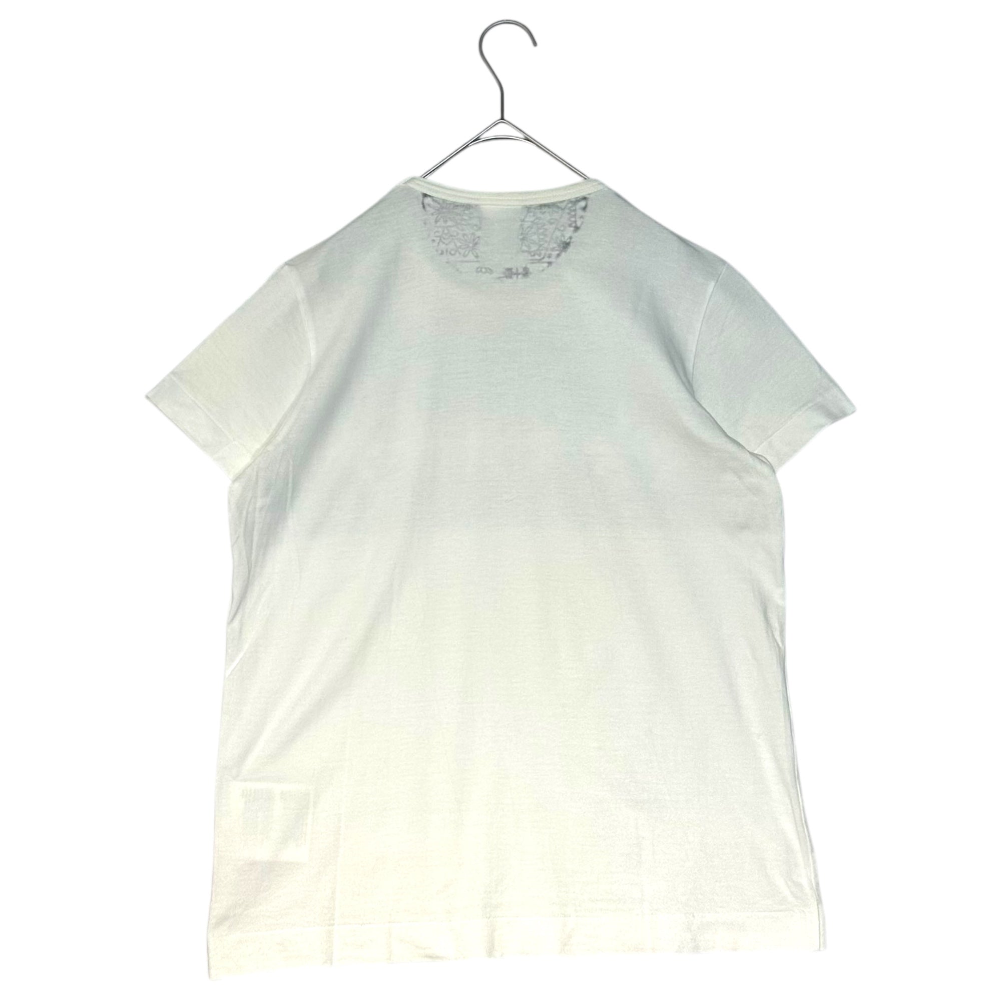 TAO COMME des GARCONS(タオコムデギャルソン) 09AW Flower Flocky Print T-Shirt フラワー フロッキー プリント Tシャツ 3D-T003 M ホワイト×ブラック AD2009
